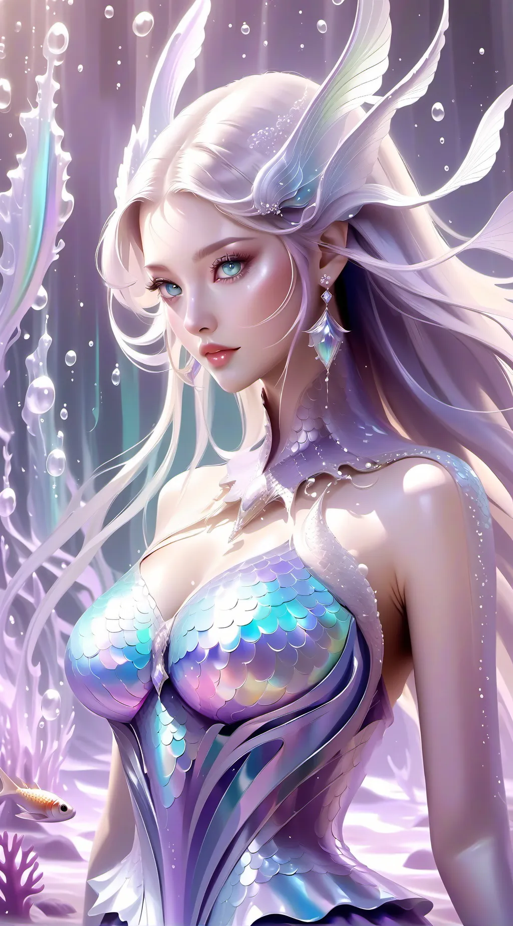ai character: Mermaid RPG background
