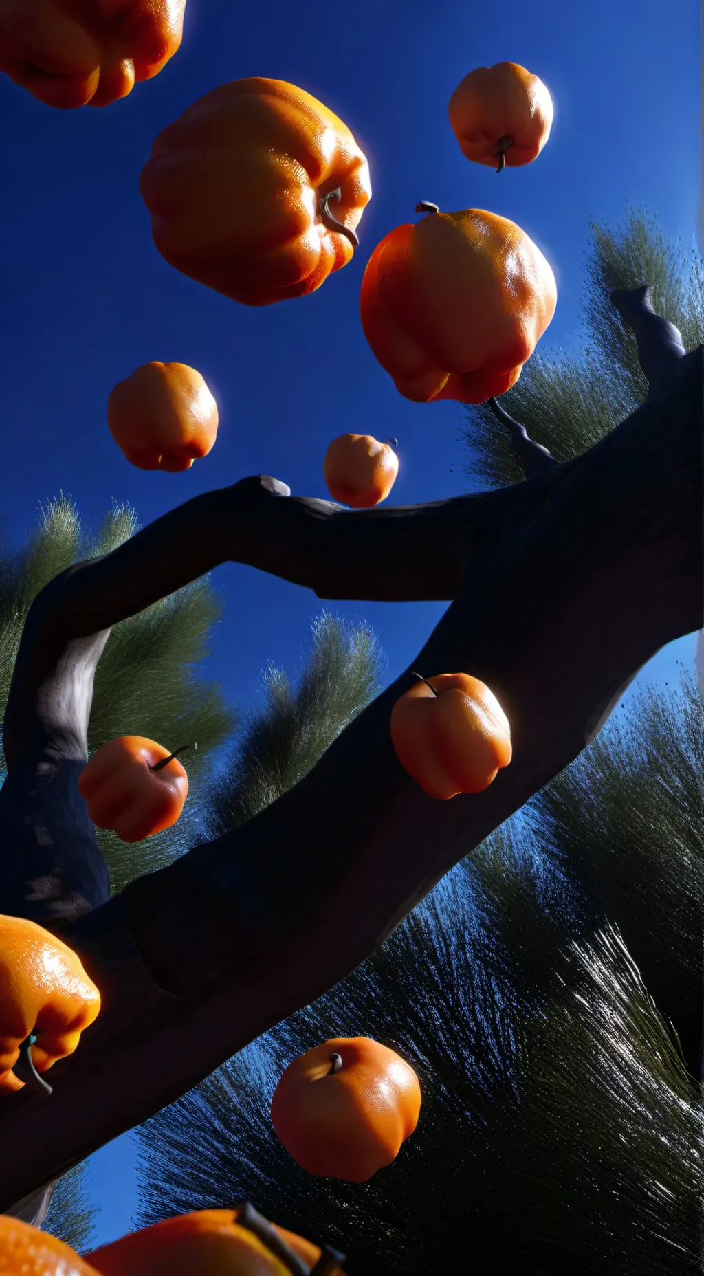 ai character: naranjas vs manzan background