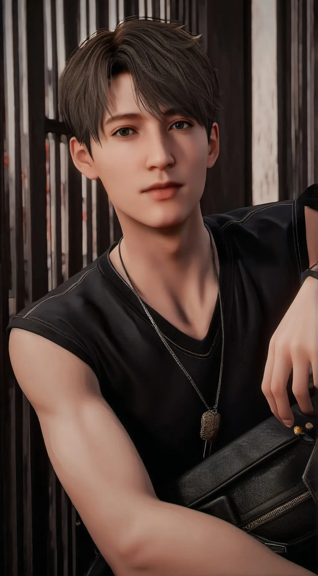 ai character: Matthew qurew  background