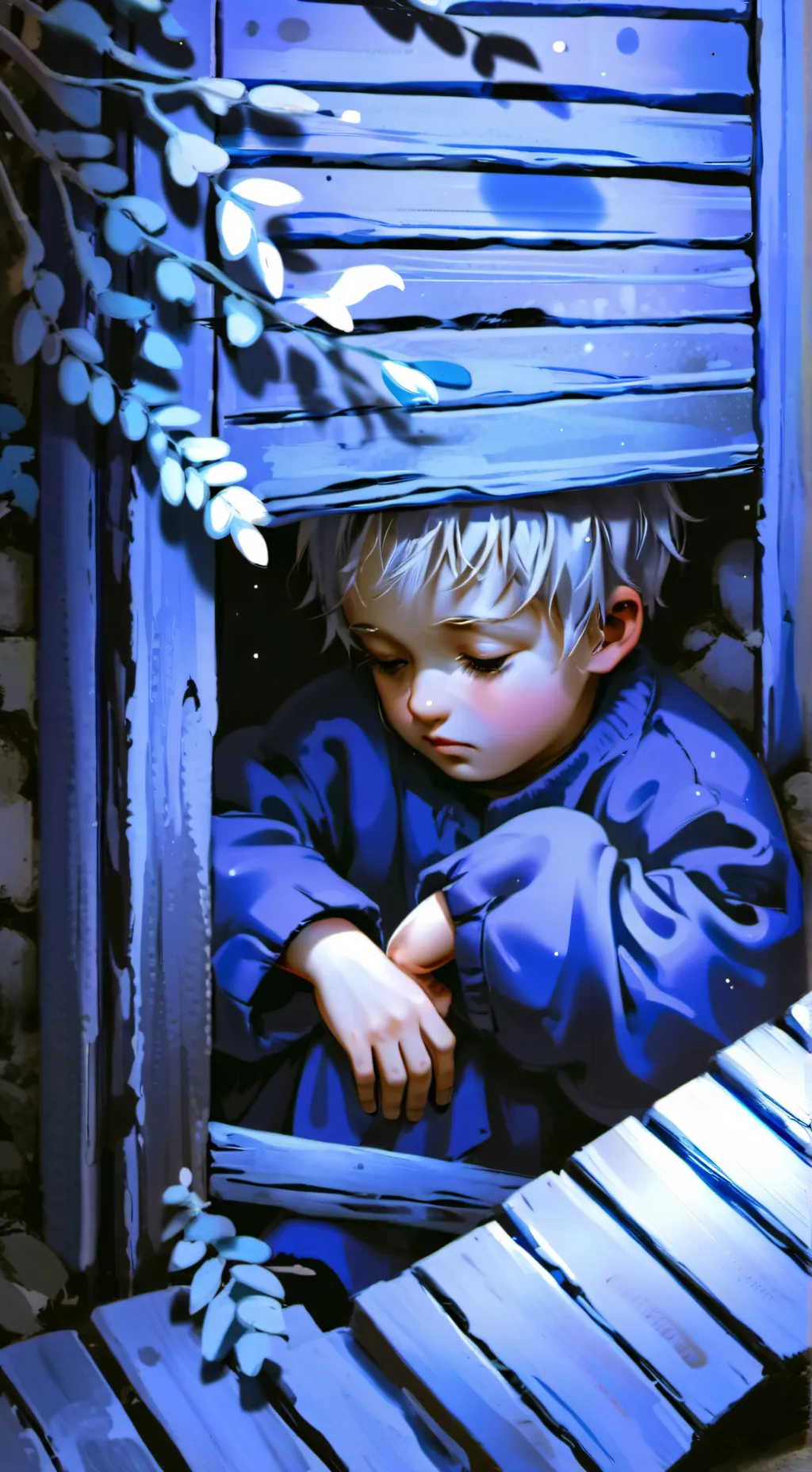 ai character: baby boy  background