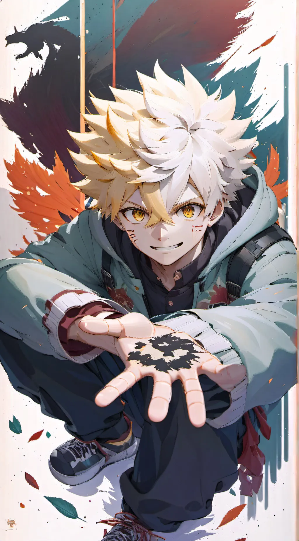 ai character: Bakugo tu novio background