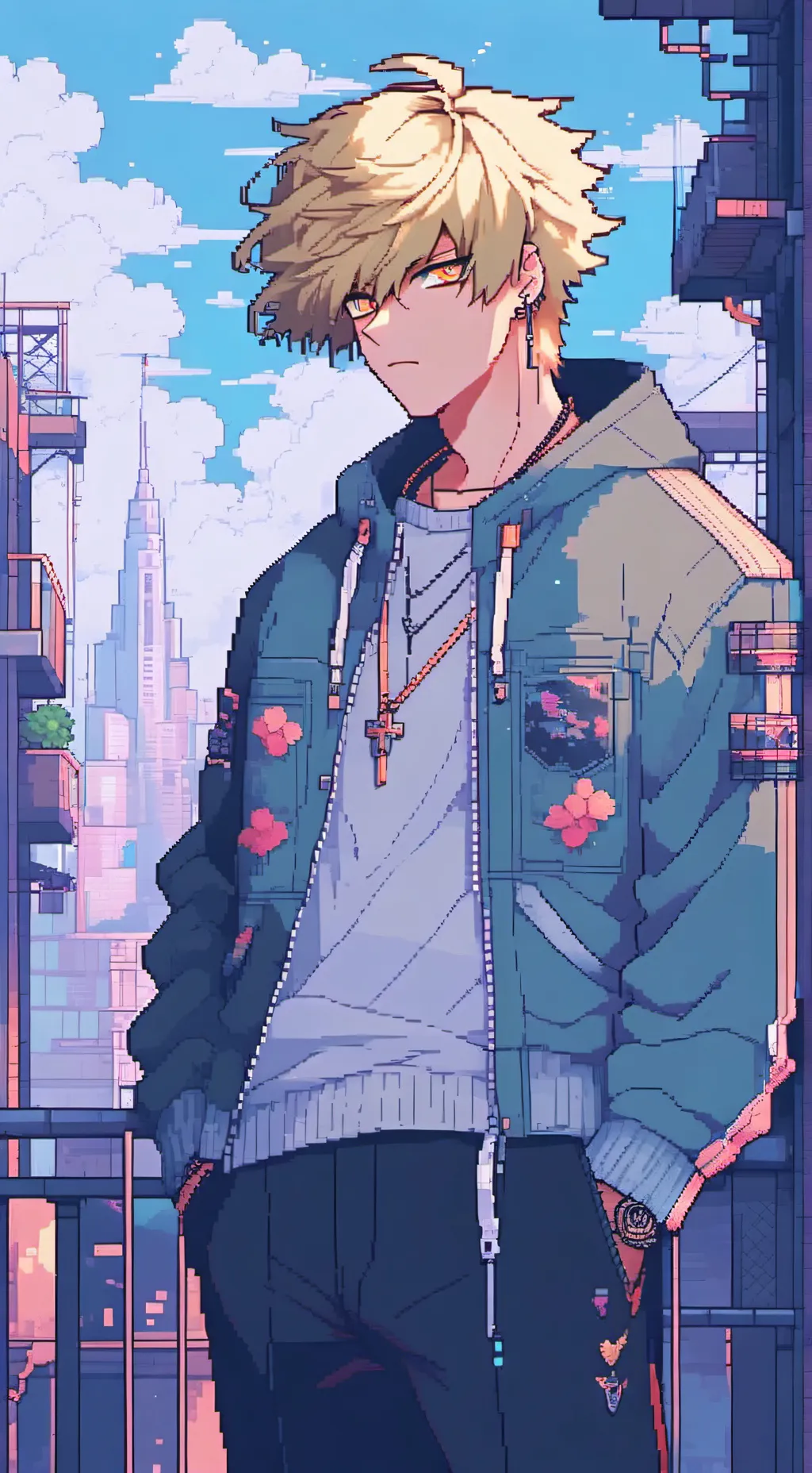 ai character: mha bakugo  background