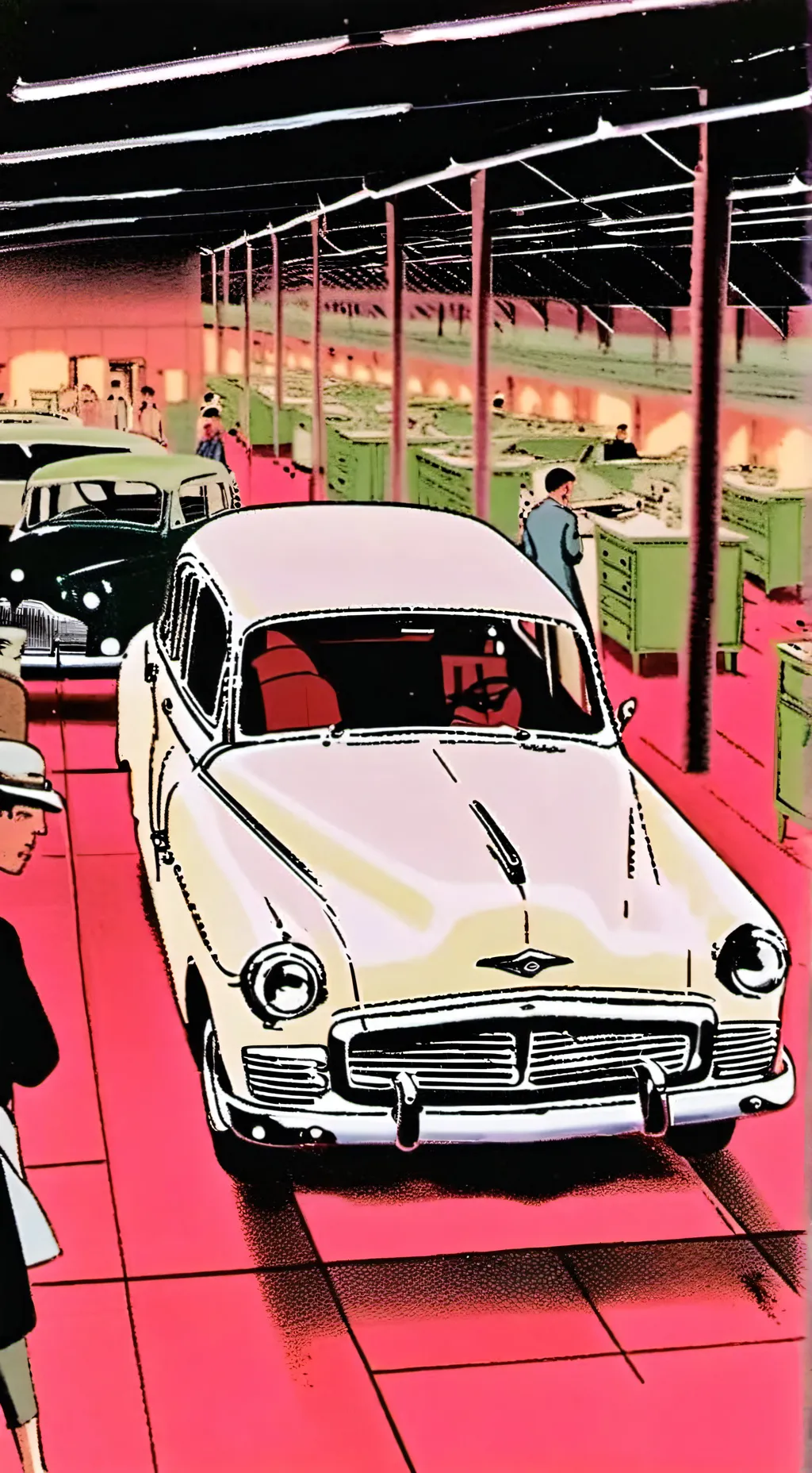 ai character: the car factory  background