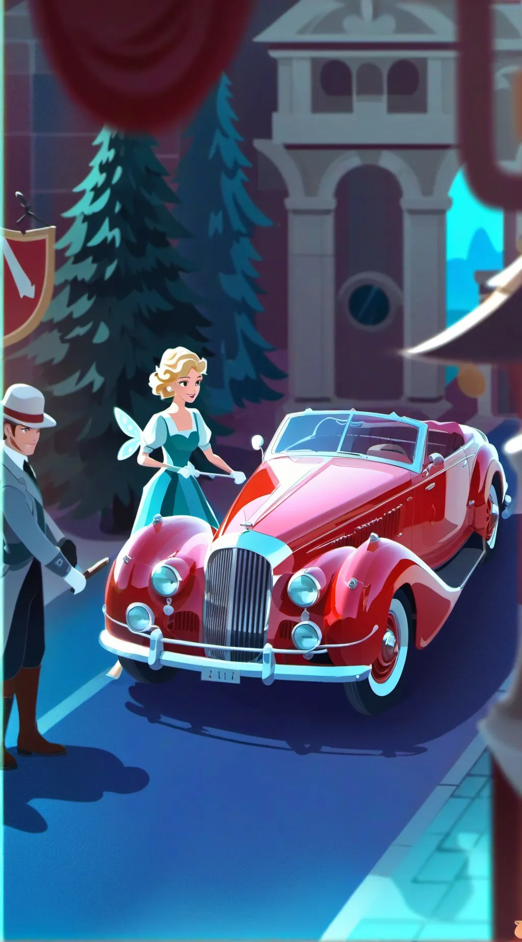 ai character: car 99 nights  background