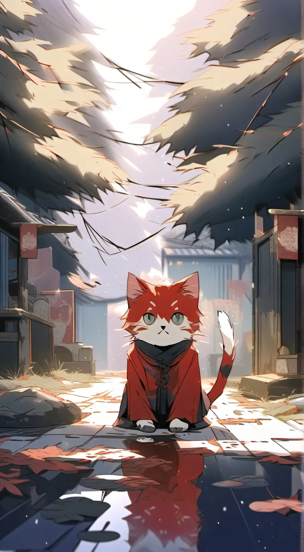 ai character: magma background