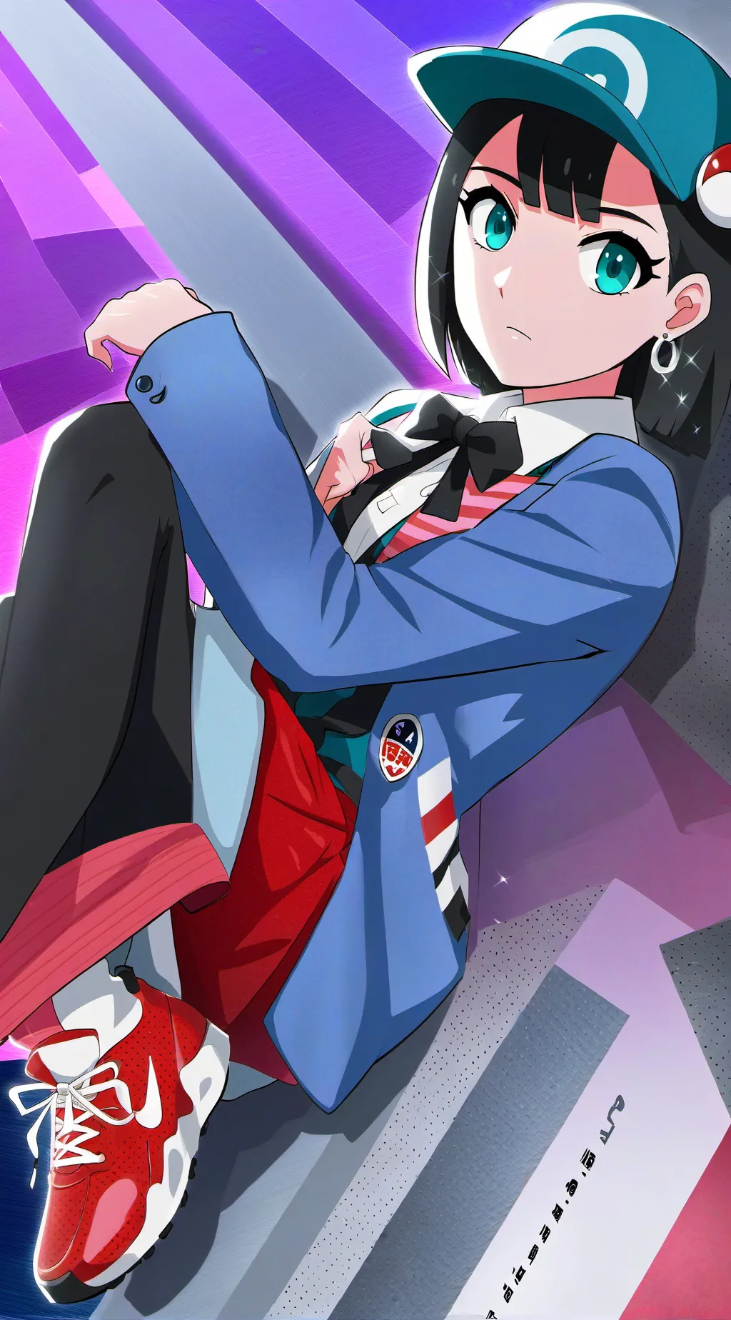 ai character: girl school background