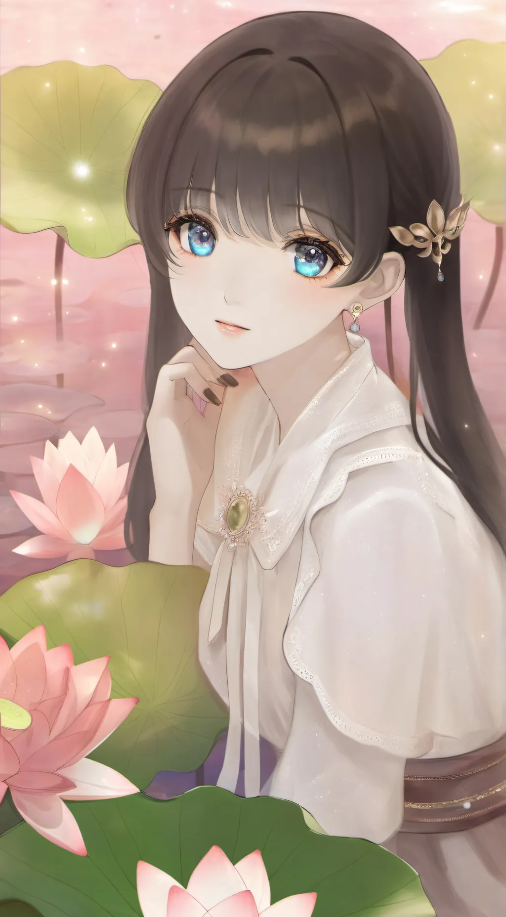 ai character: Water Lilly Spirit background