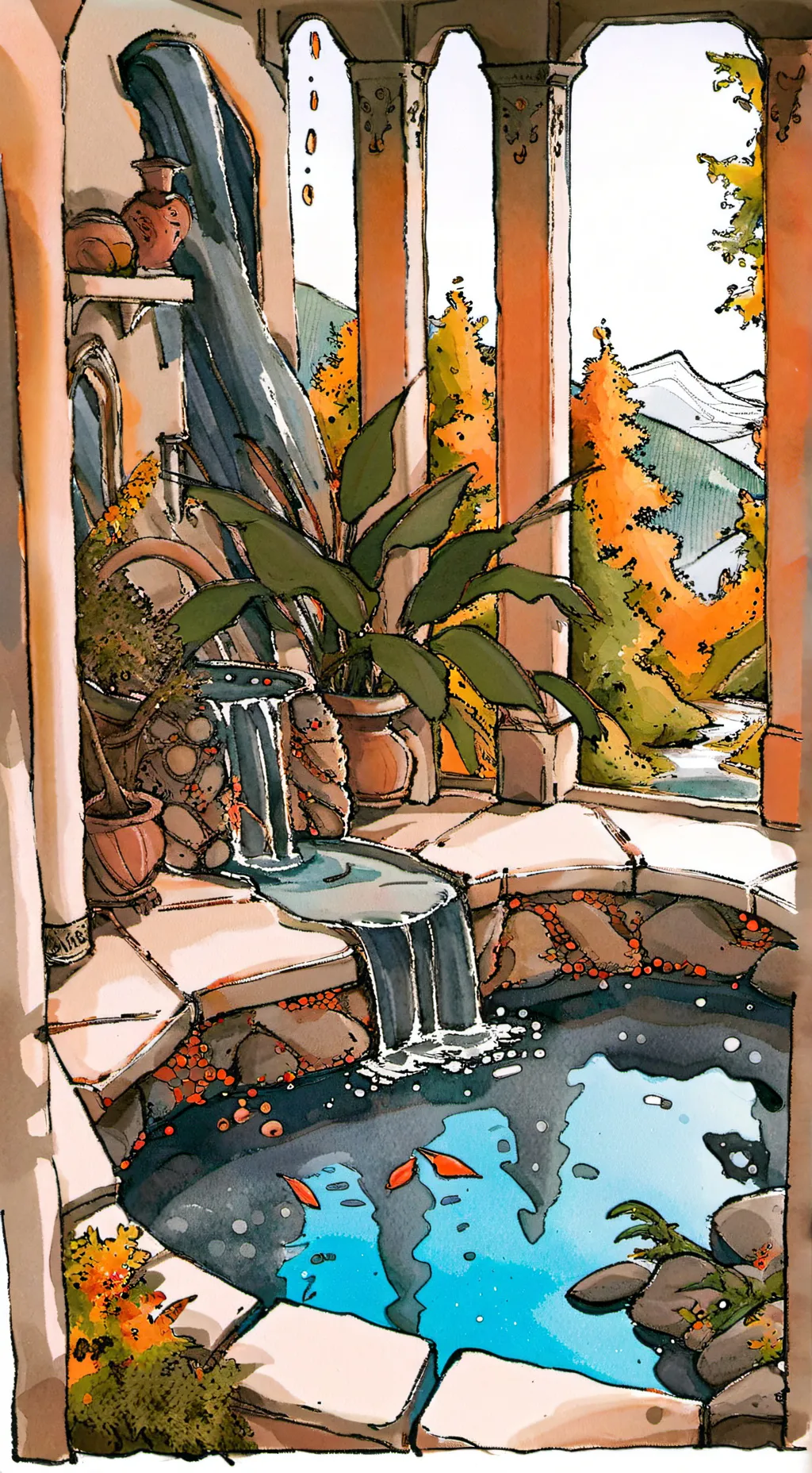 ai character: MHA-hot springs  background