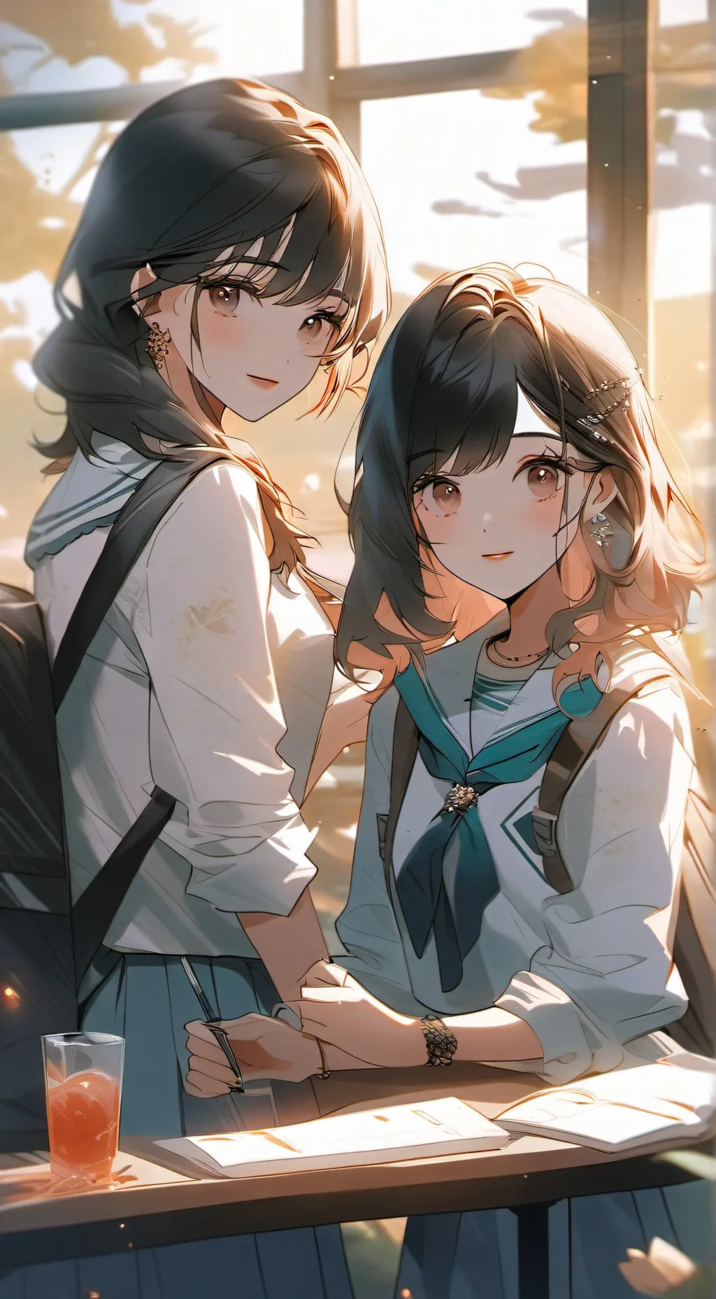 ai character: Cloe and Stella background