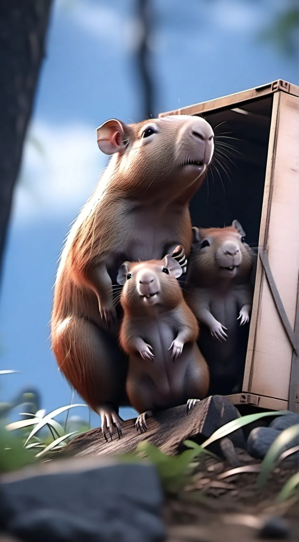 ai character: capibaras abandona background