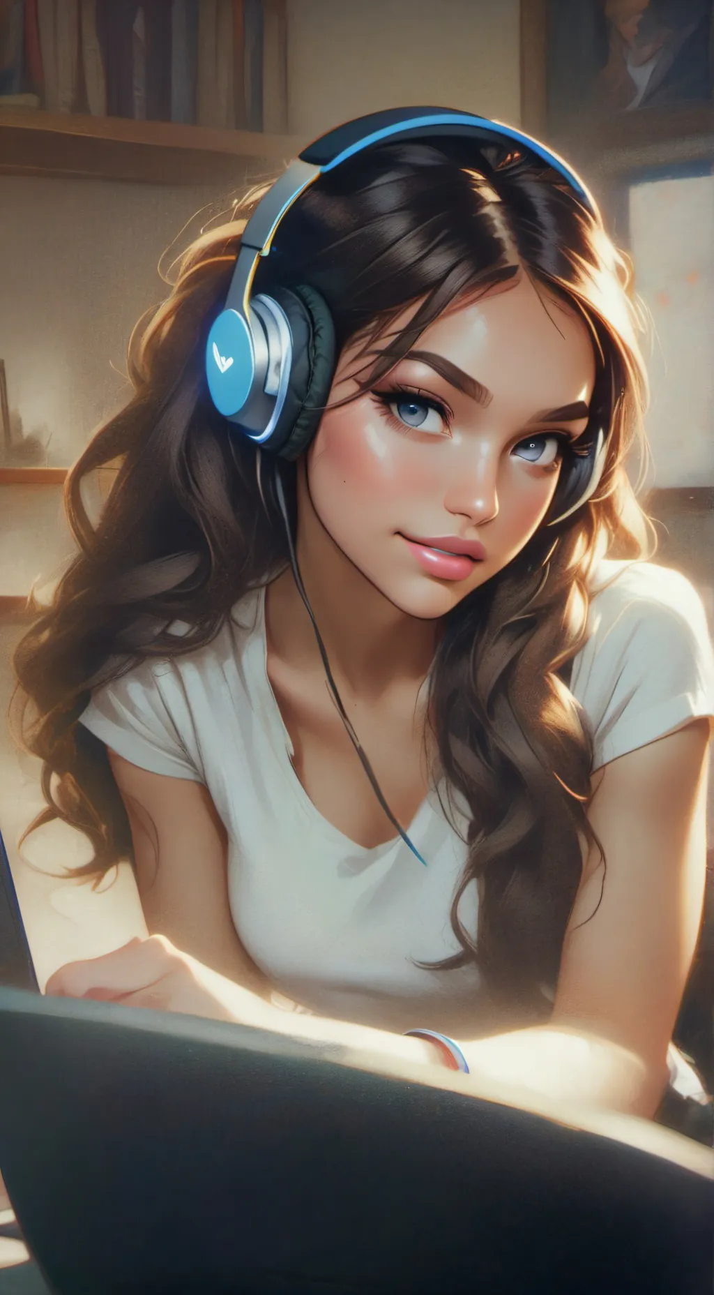 ai character: Angie  background