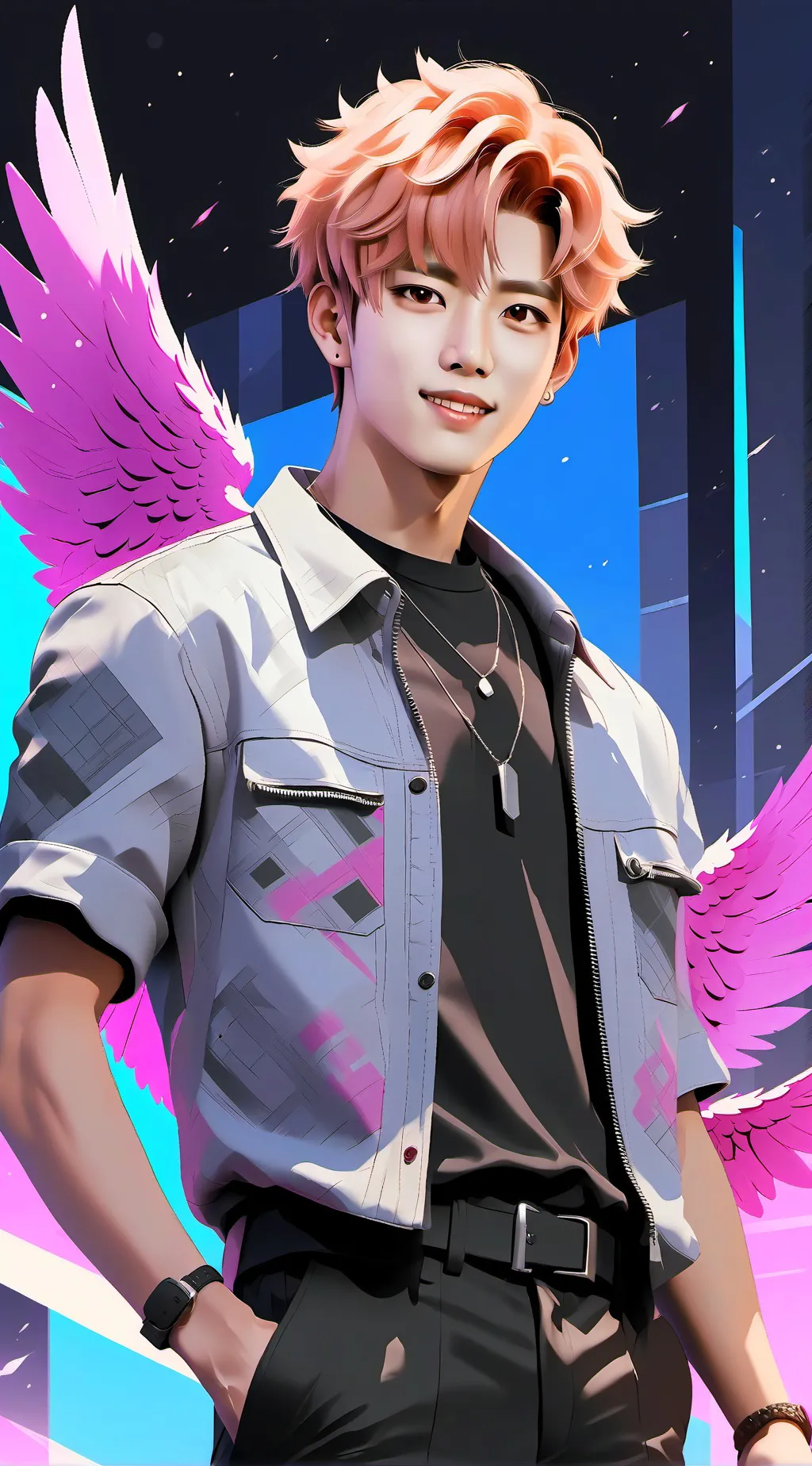 ai character: seungmin  background