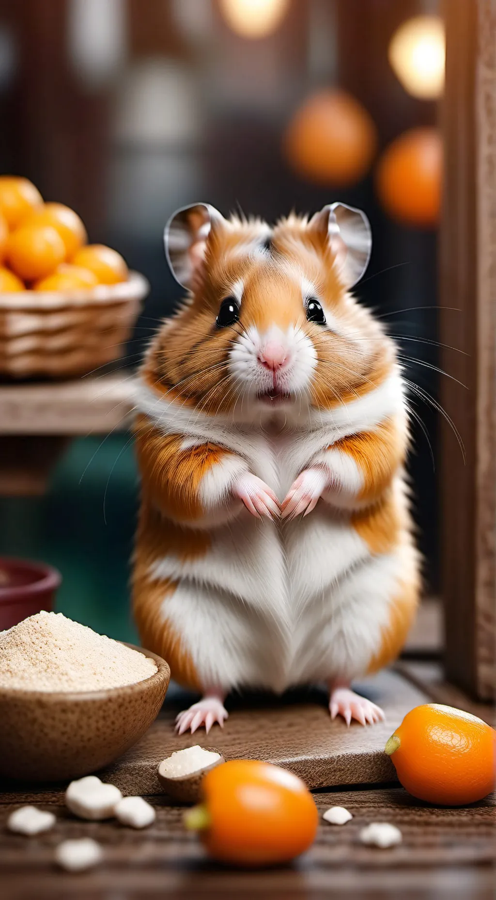 ai character: hamster tierno  background