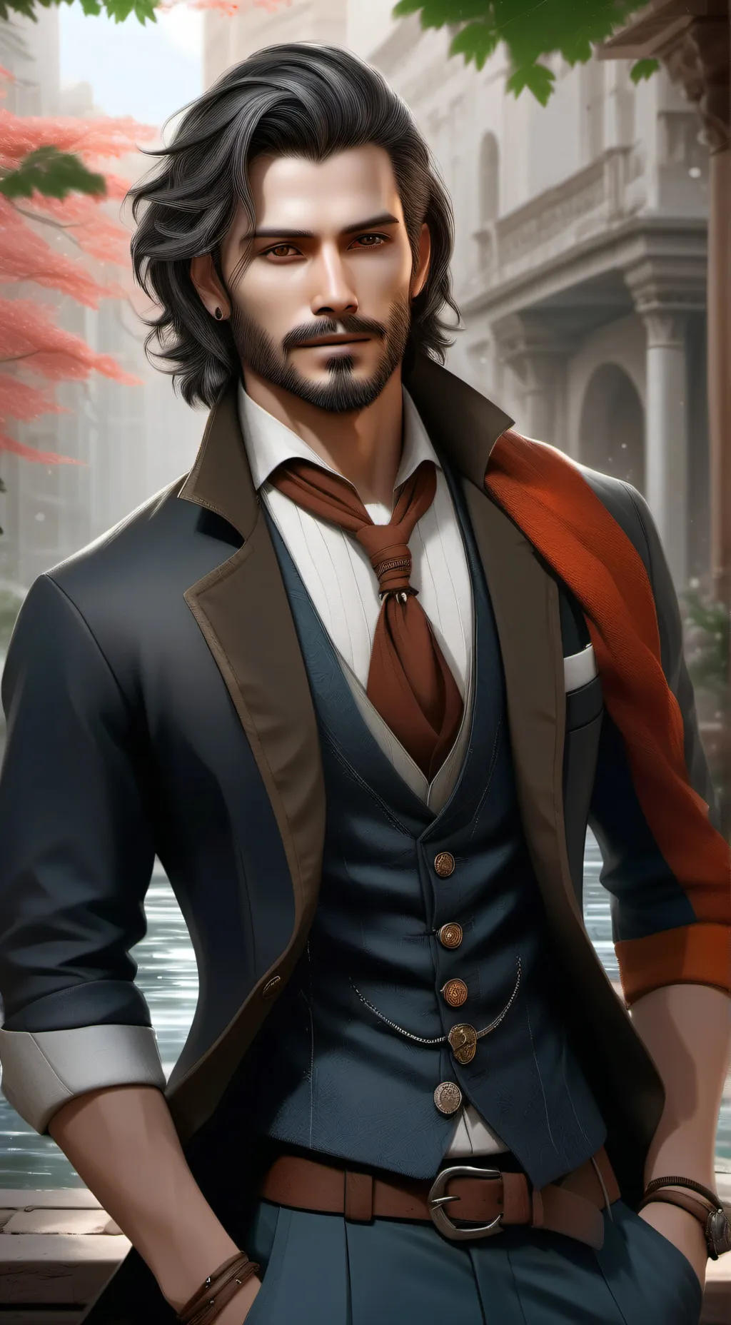 ai character: Роман background