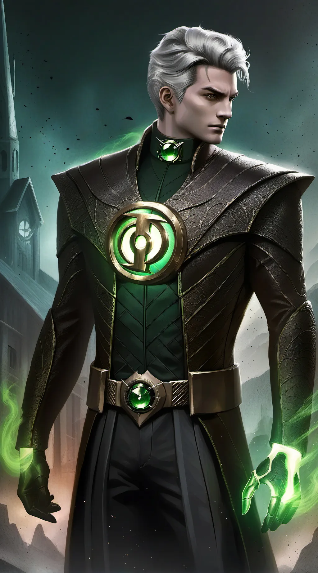 ai character: Green Lantern Evil background