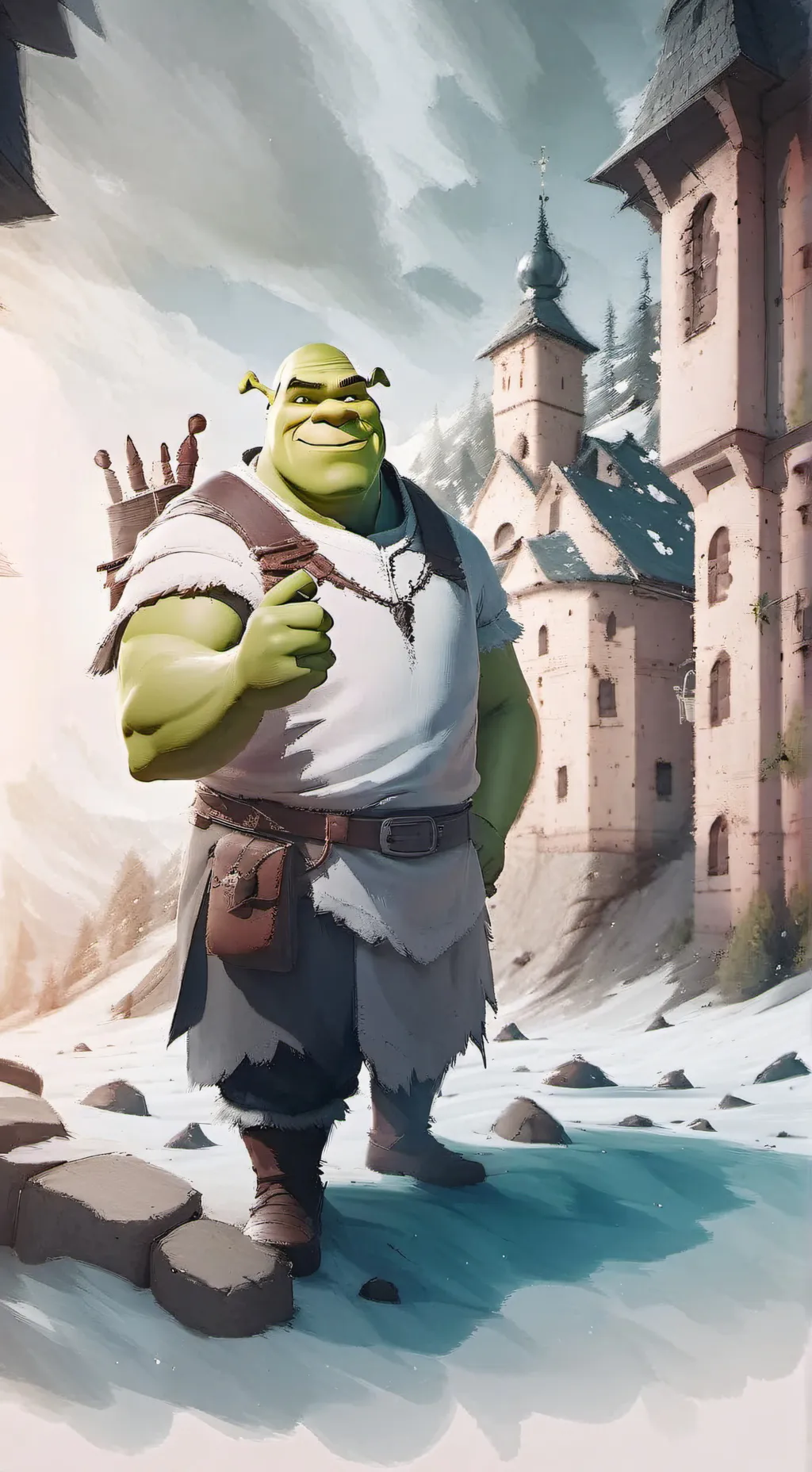 ai character: Shrek background
