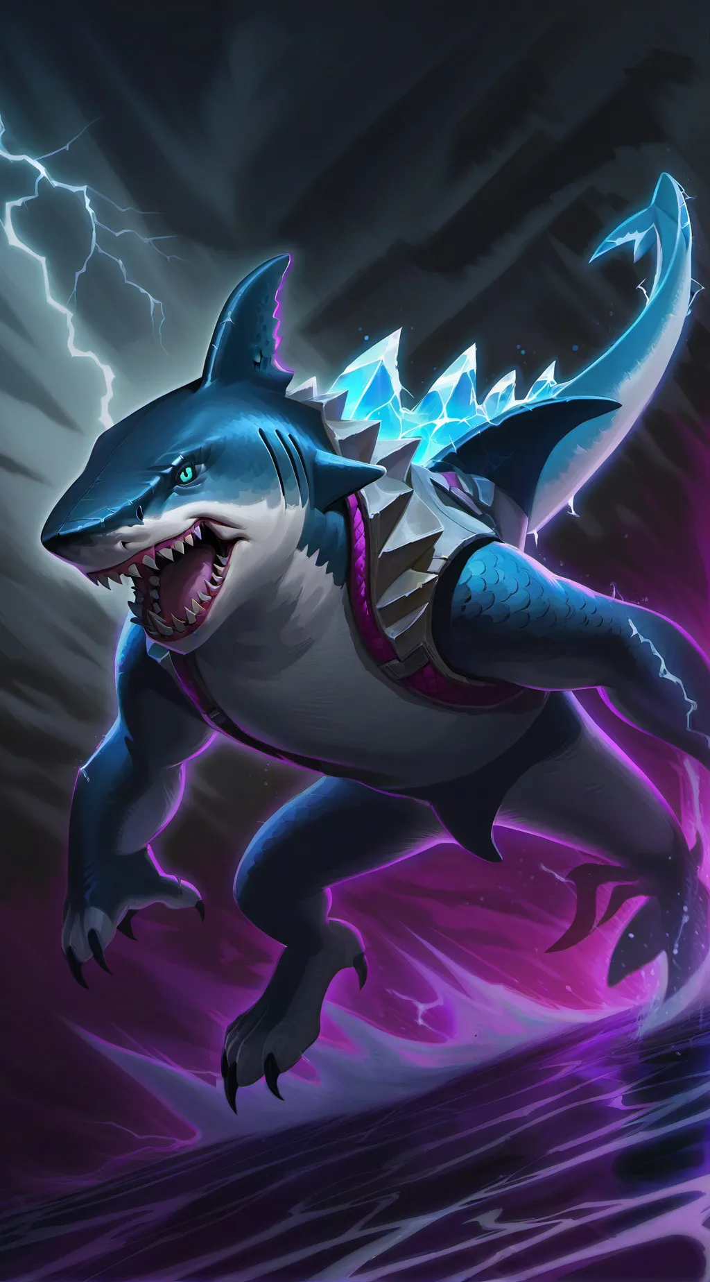 ai character: Anthro fish background