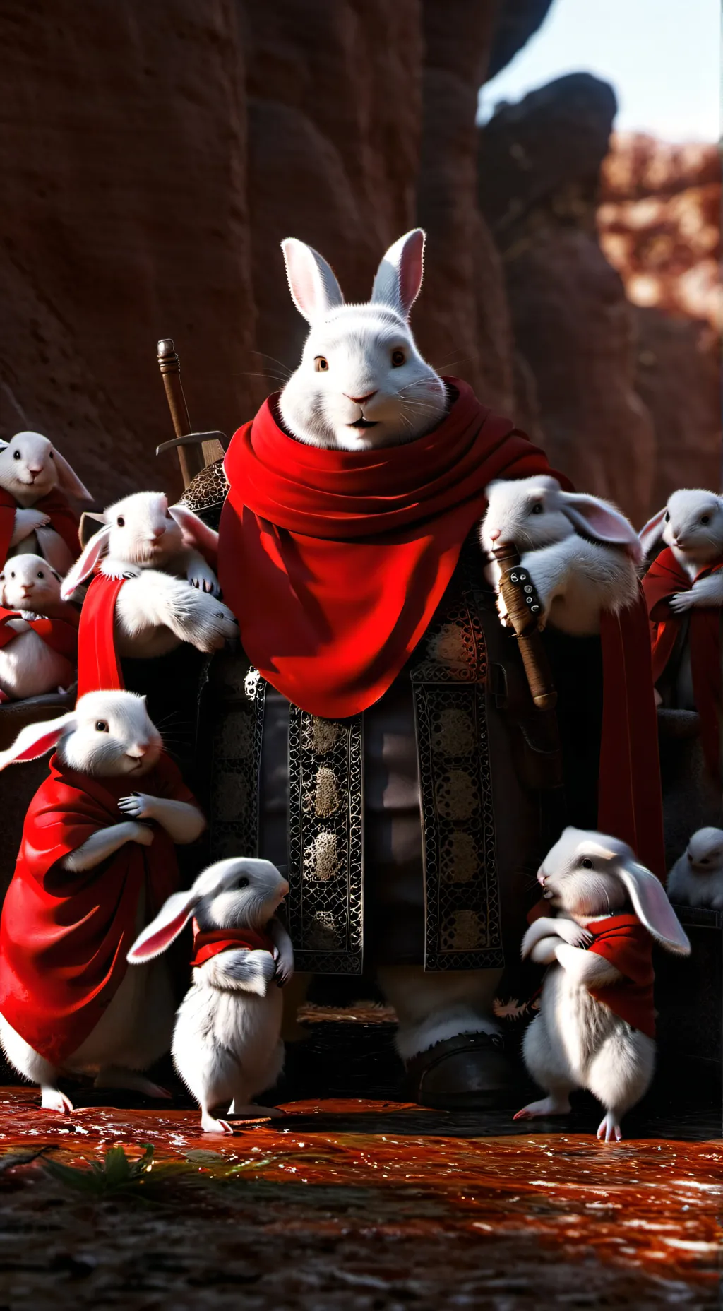 ai character: escuela conejo  background