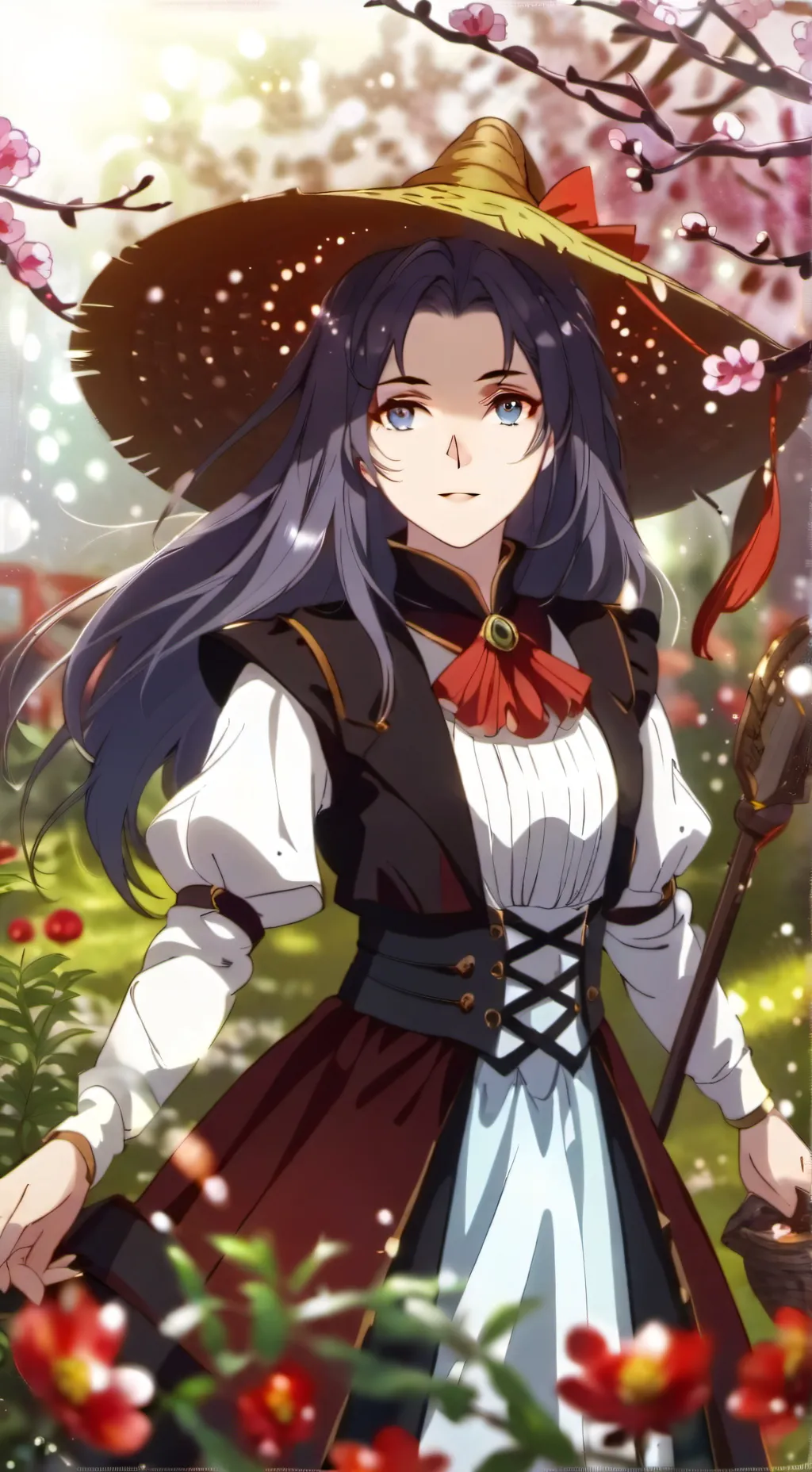 ai character: girl only world  background