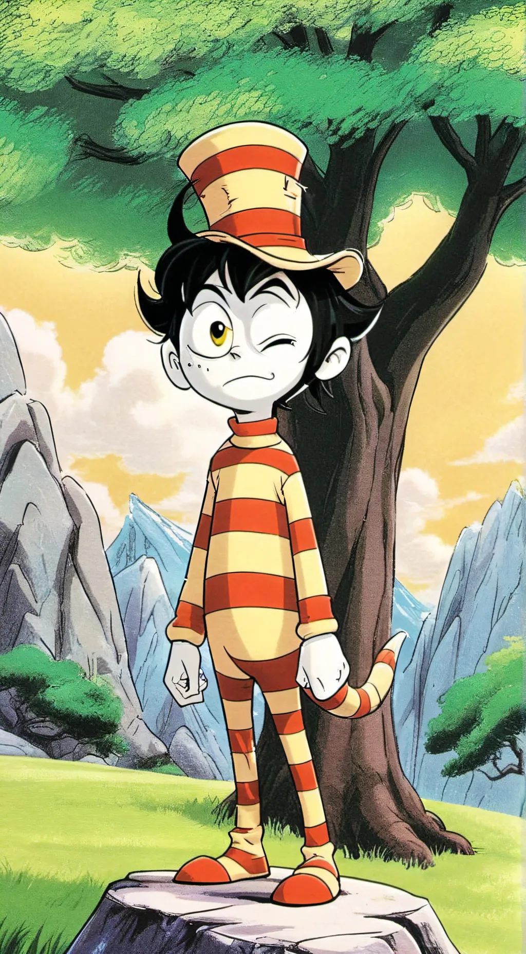 ai character: Hot background