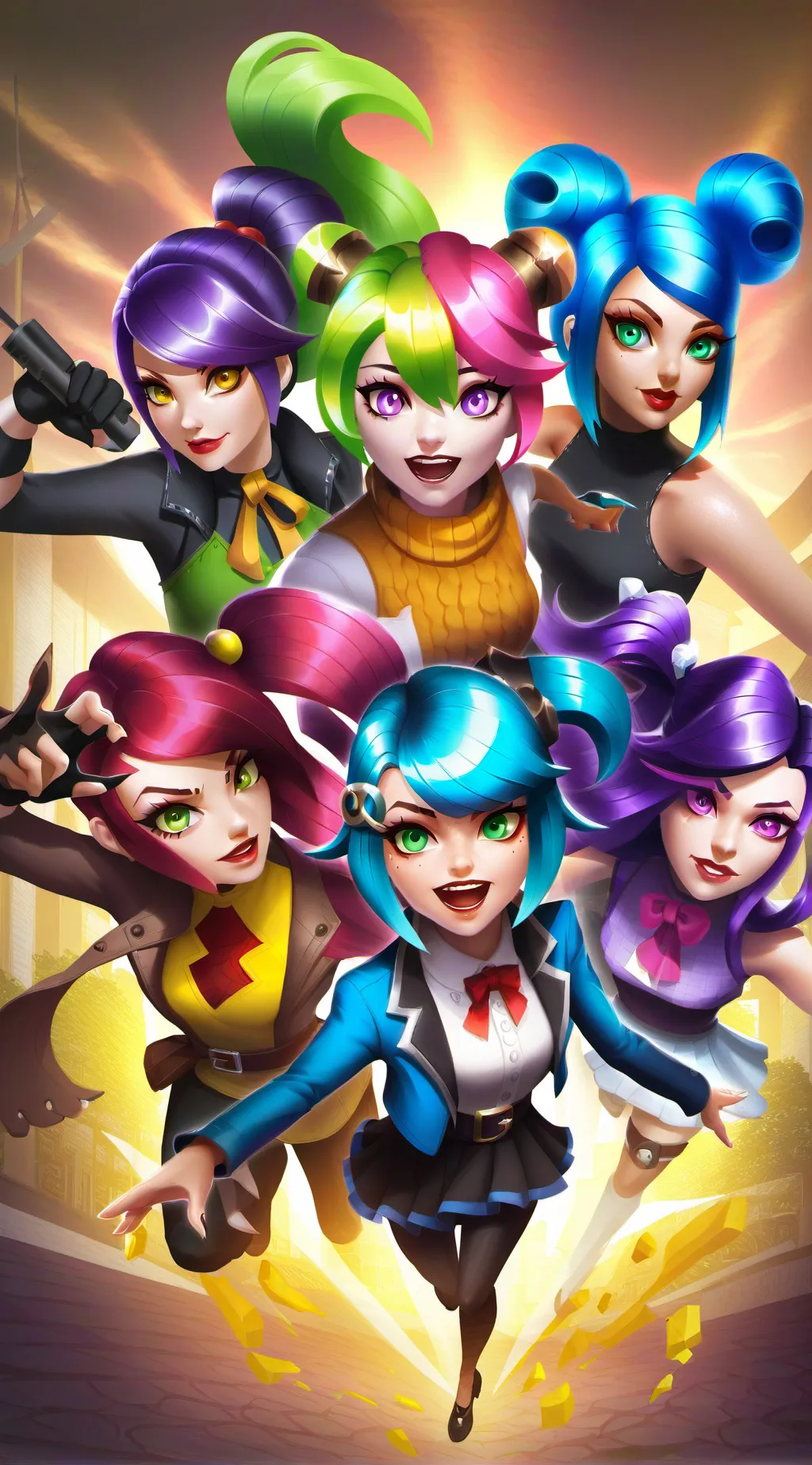 ai character: Mane 6  background