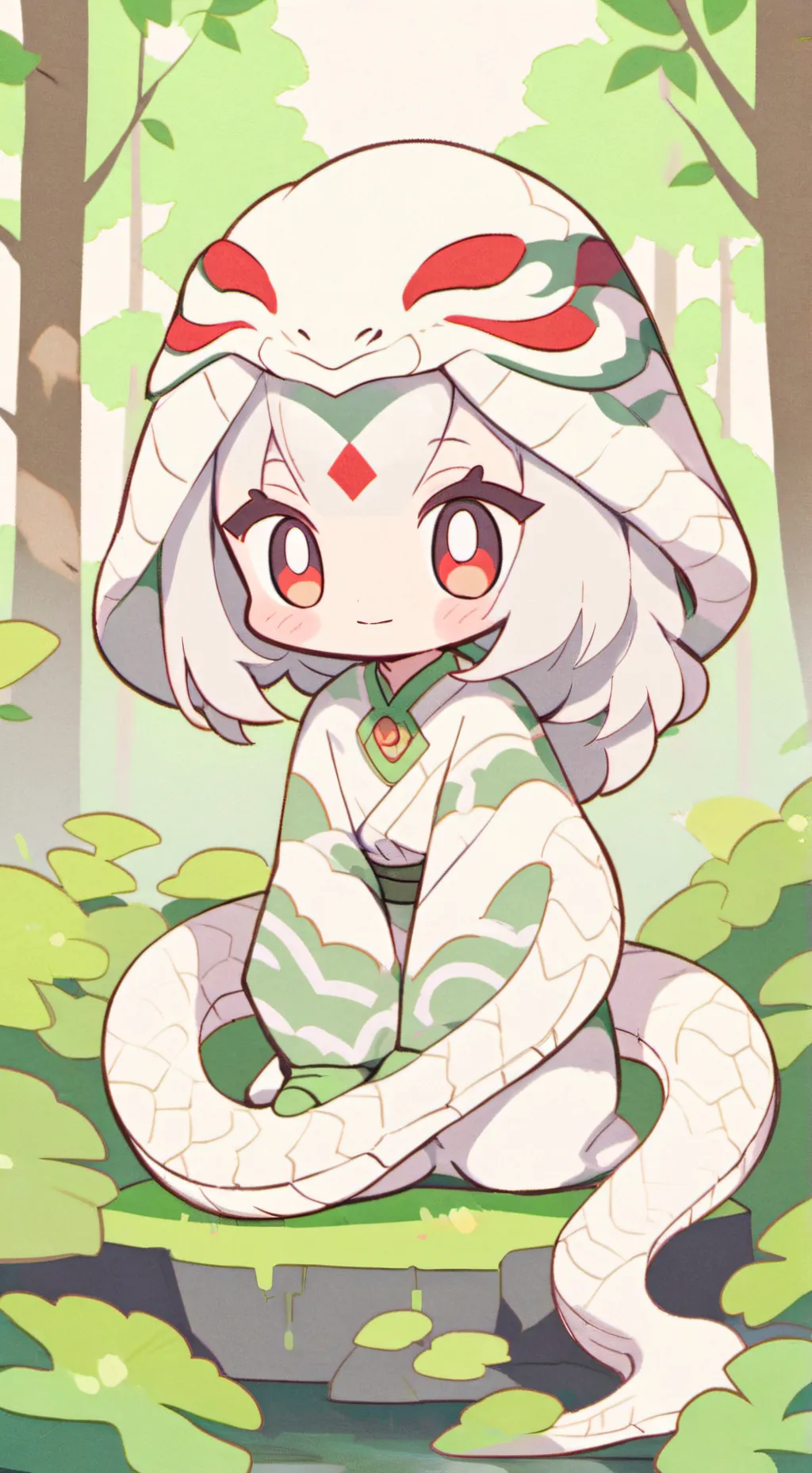 ai character: Obanai’s Snakes background