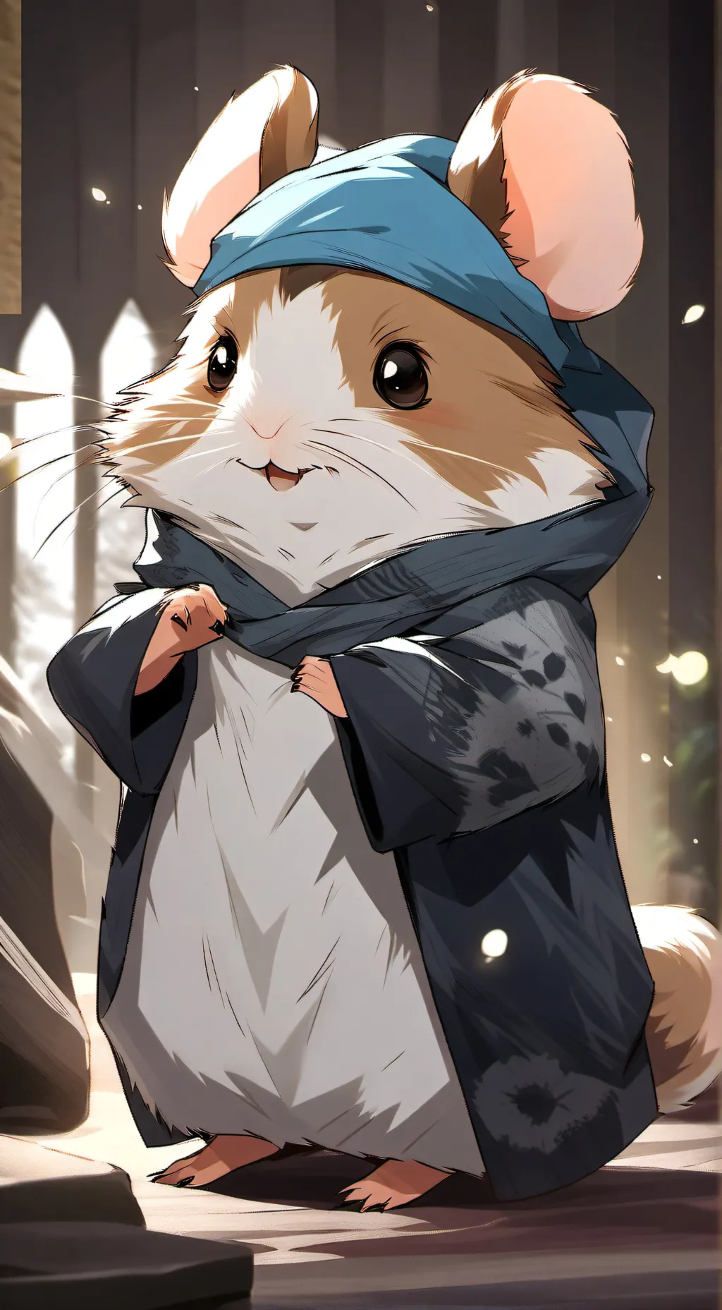 ai character: hamster abandonado background