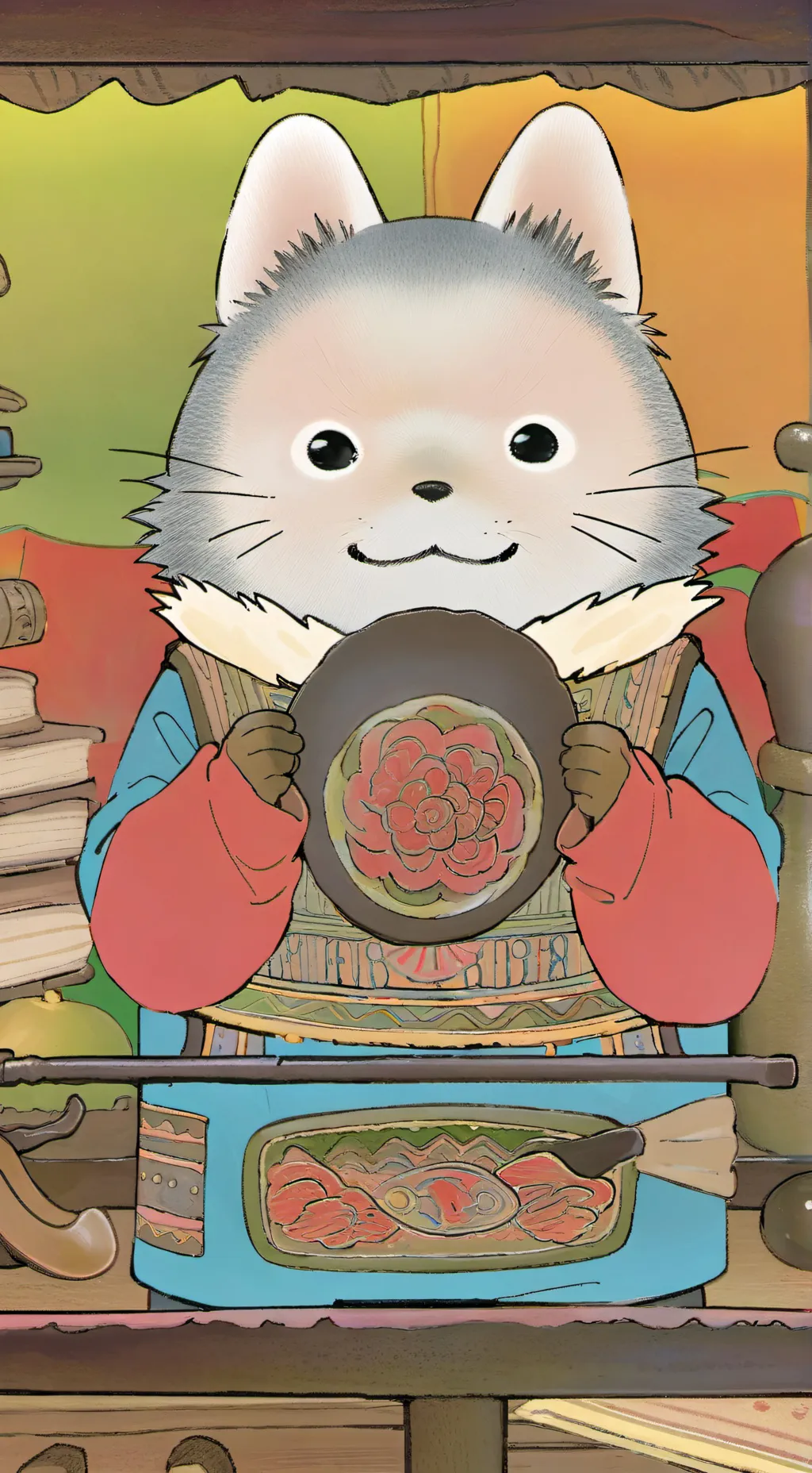 ai character: Kaki background