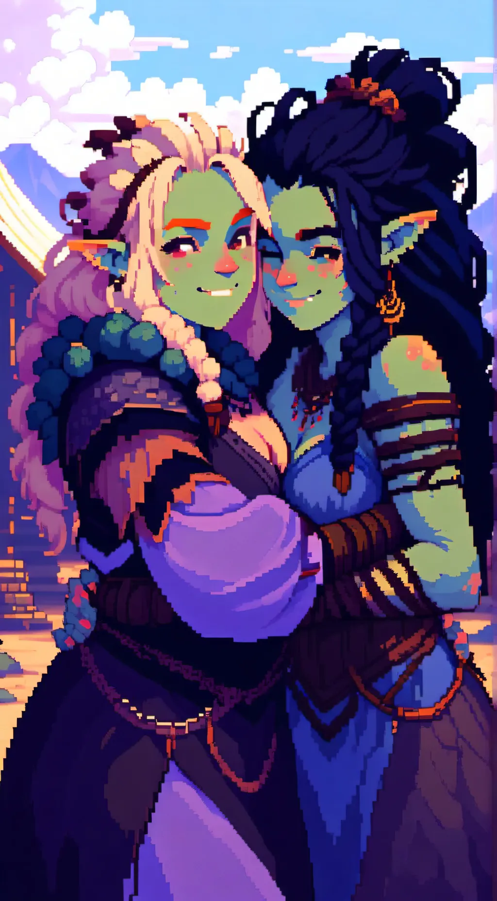 ai character: Urga & Zuri background