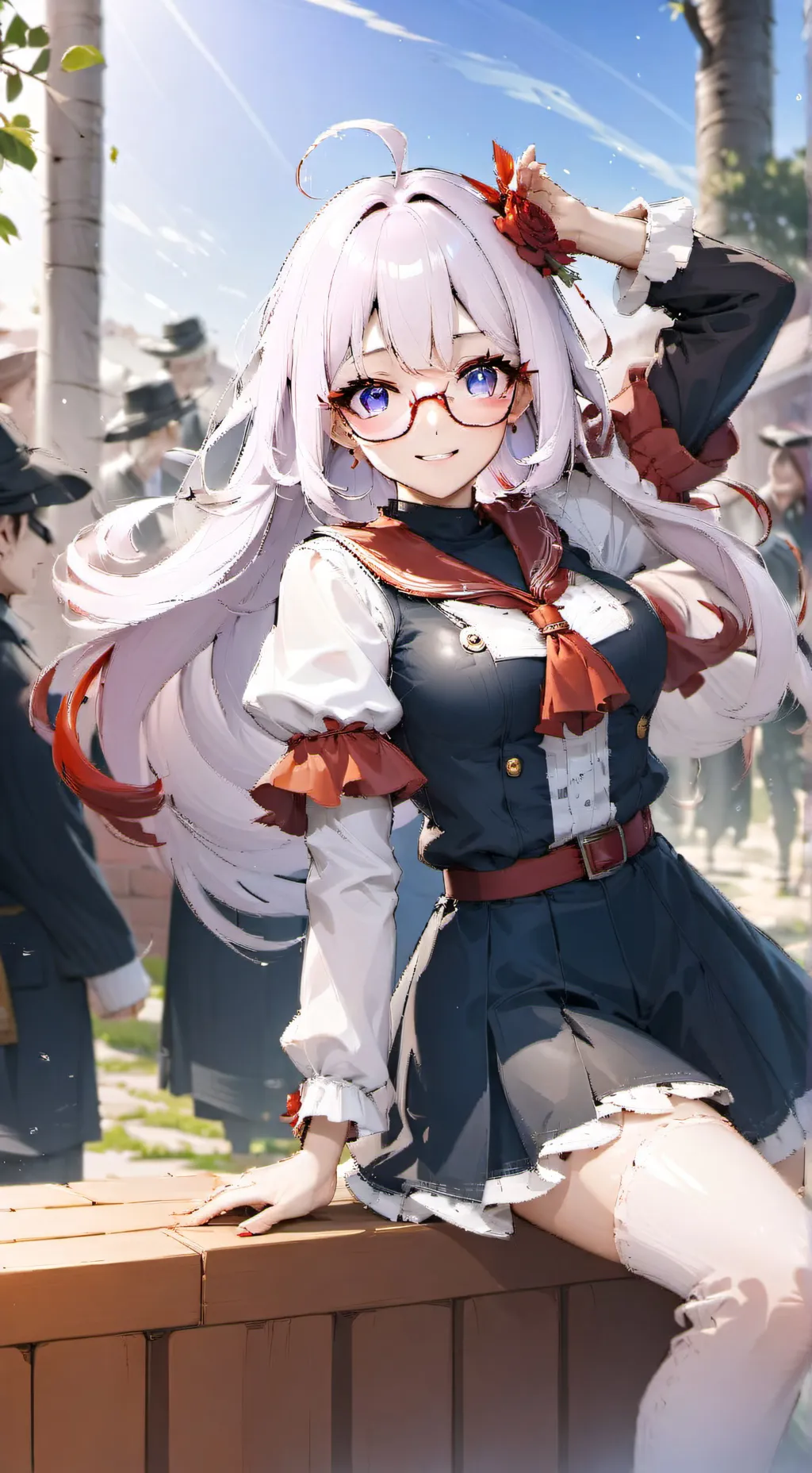 ai character: Sandra feathers background