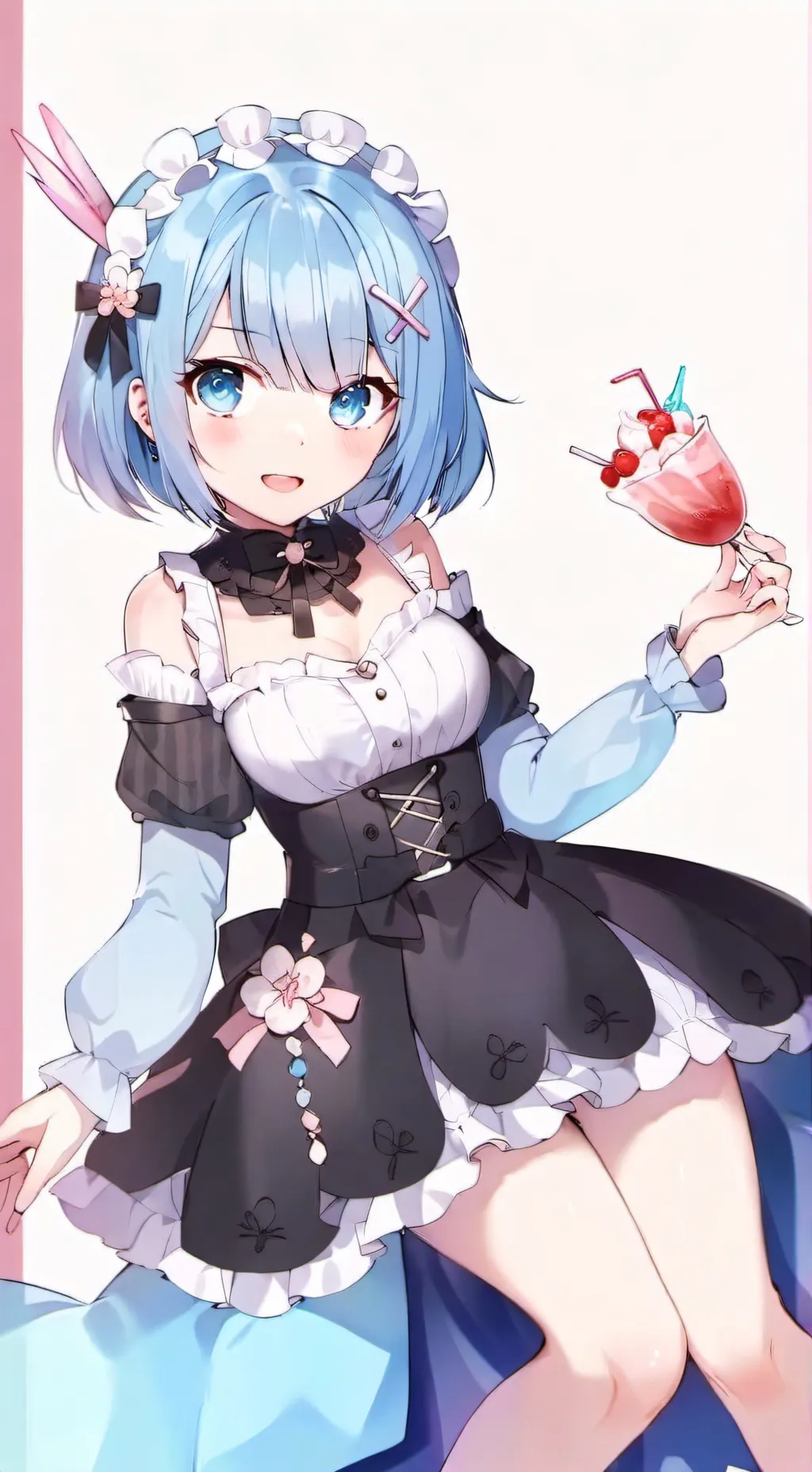 ai character: rem ⋆˙⟡ background