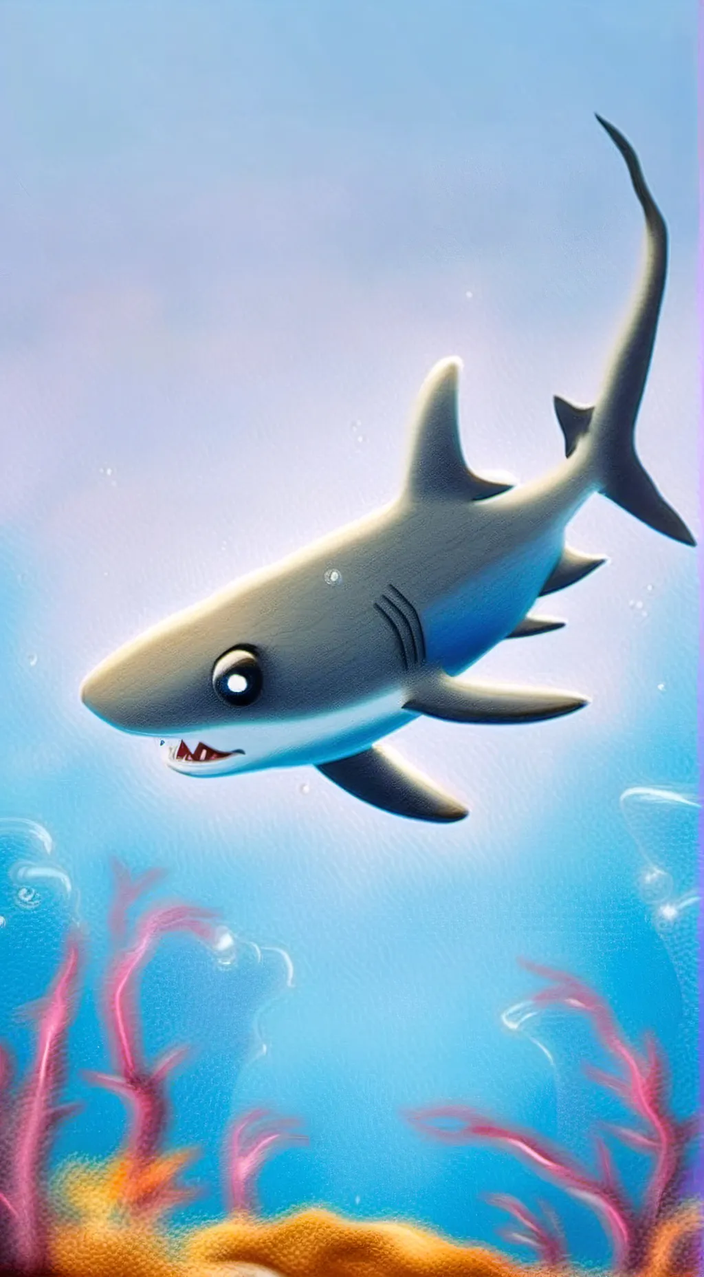 ai character: a baby shark background