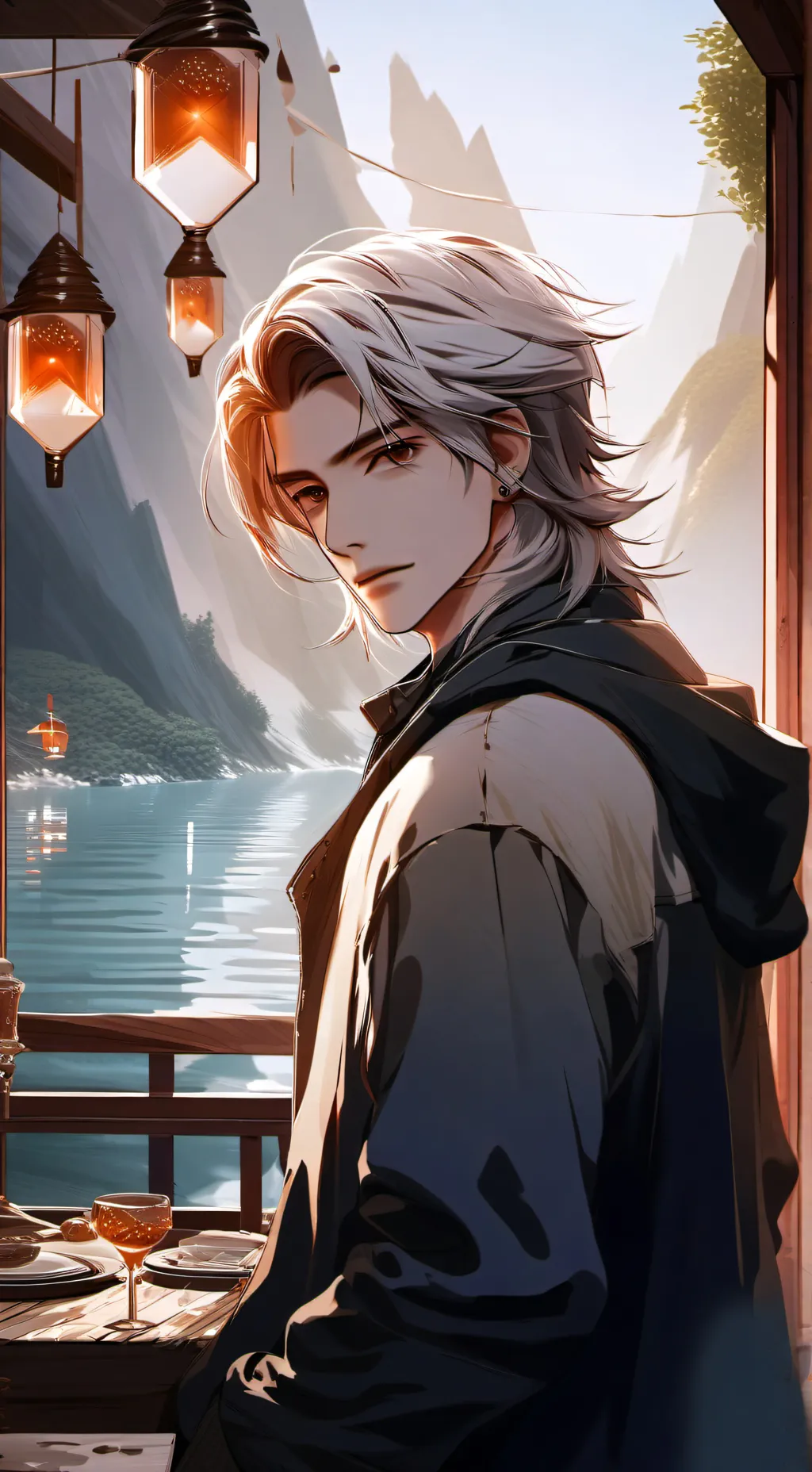 ai character: Noah.  background