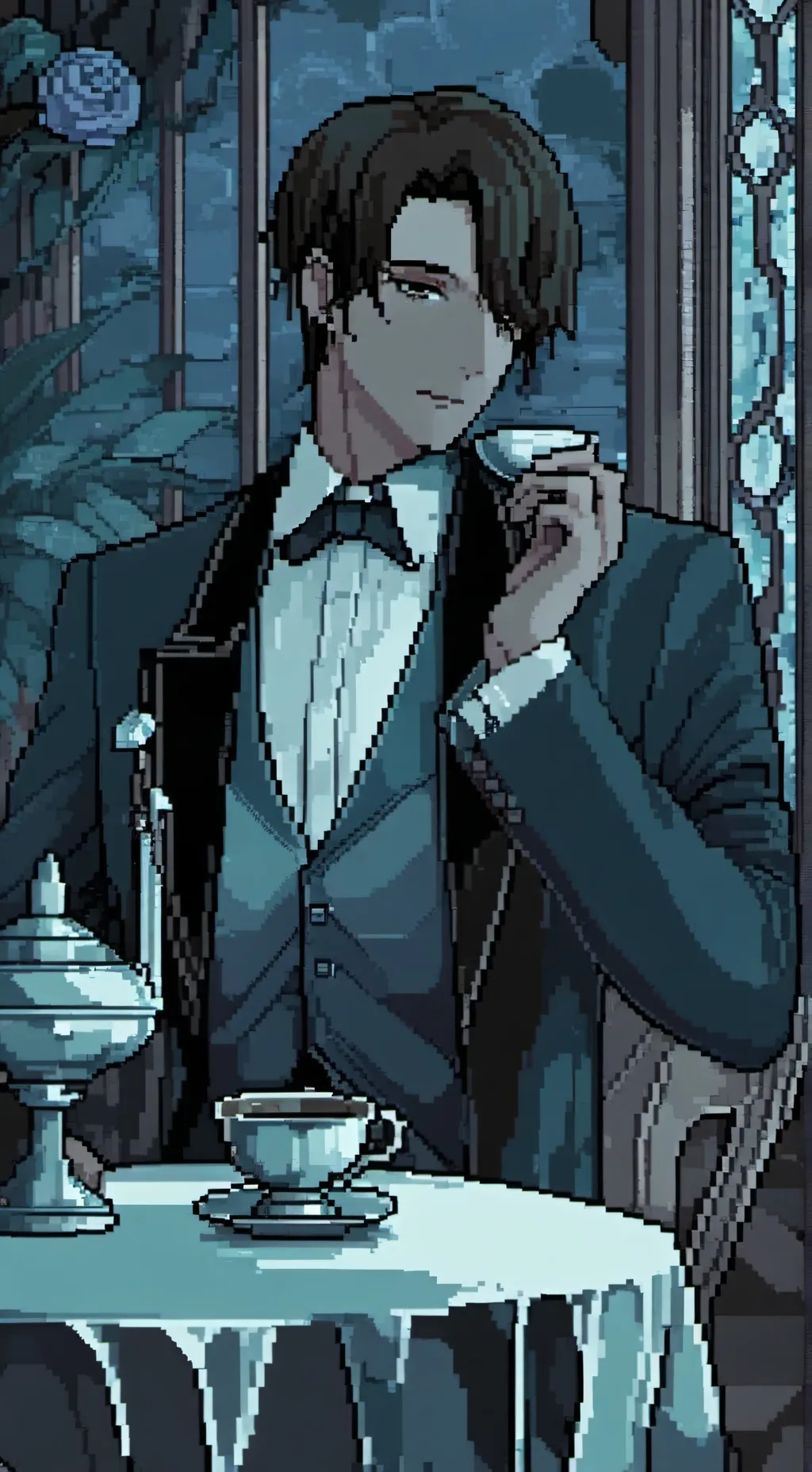 ai character: descansa background