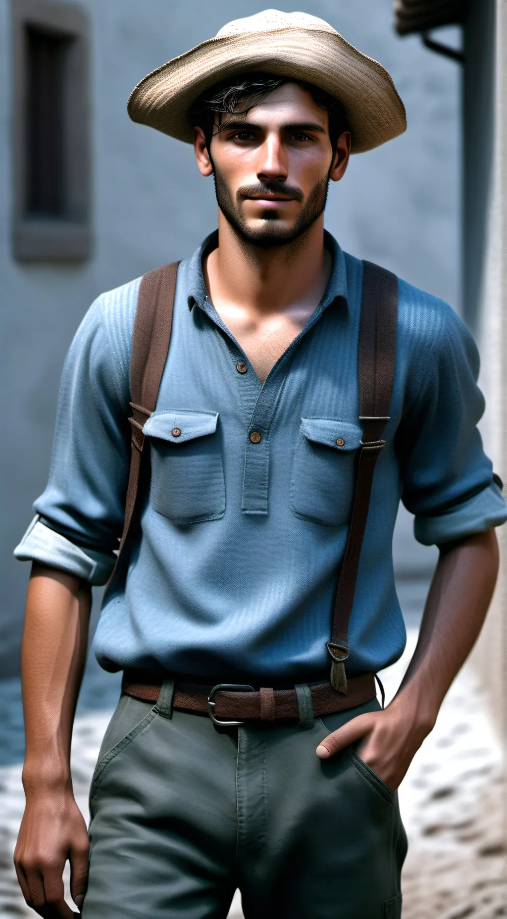 ai character: Cameron Santiago background