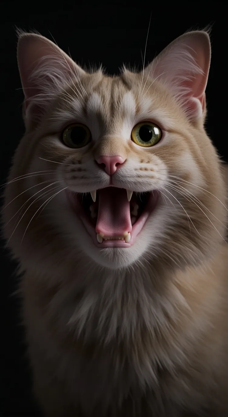 ai character: A kind cat  background