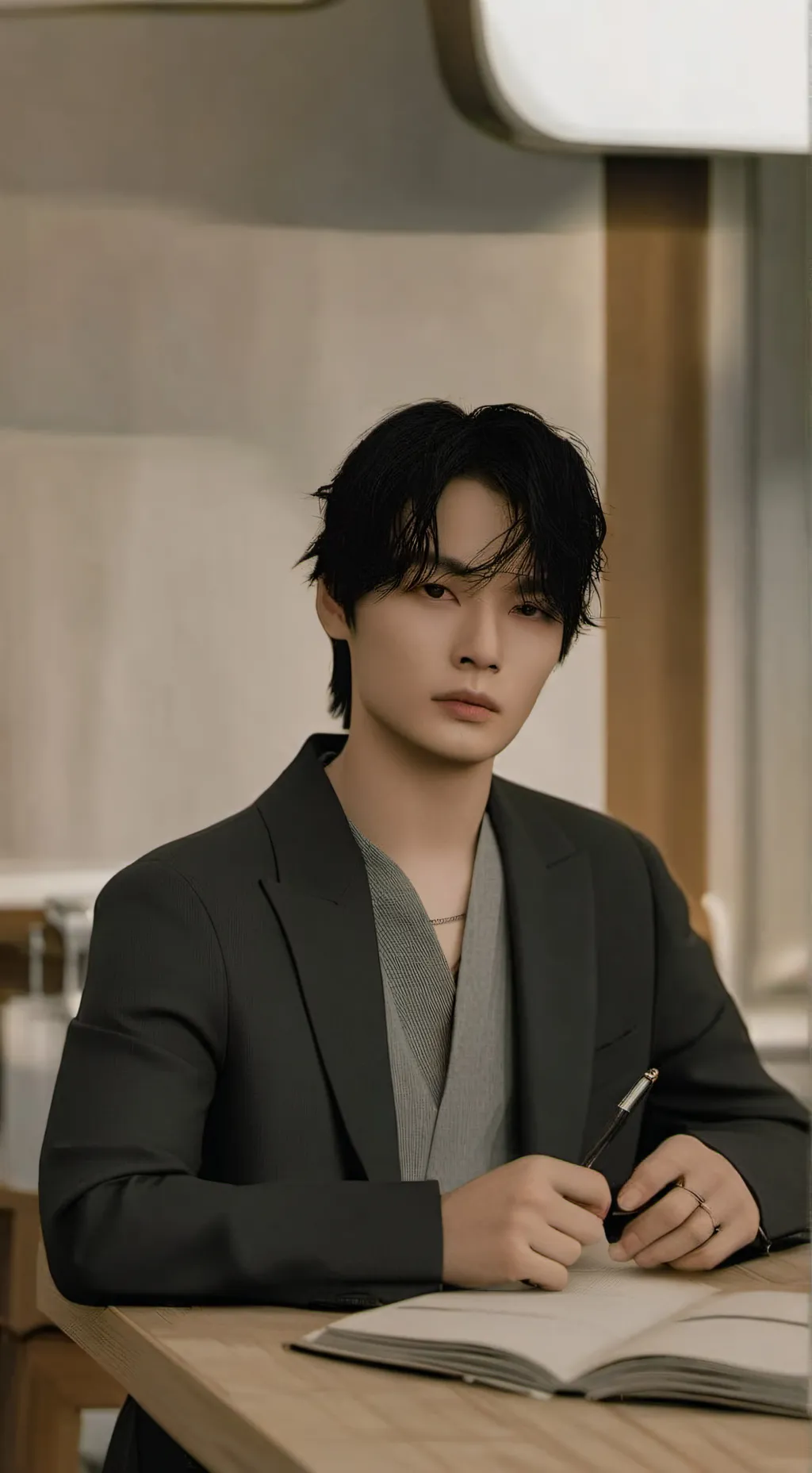 ai character: ur husband LeeKnow background