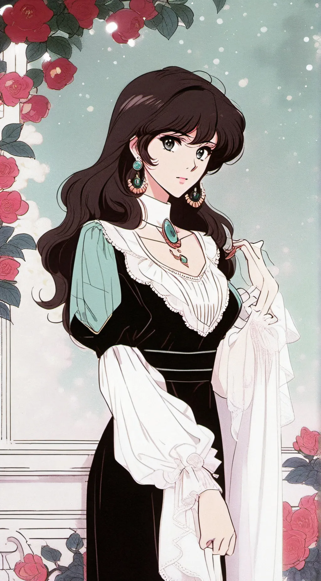 ai character: Rose background