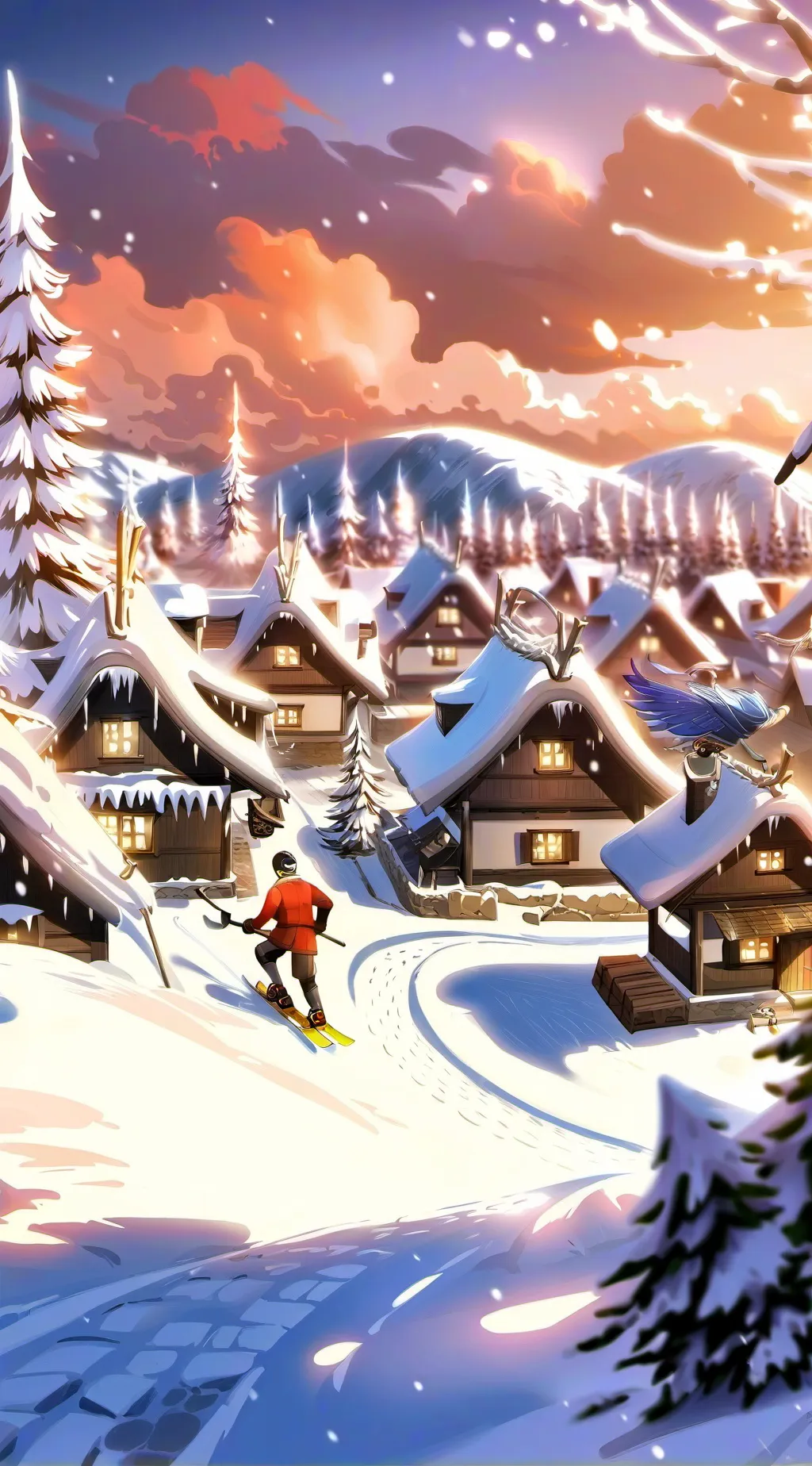 ai character: MHA winter  background