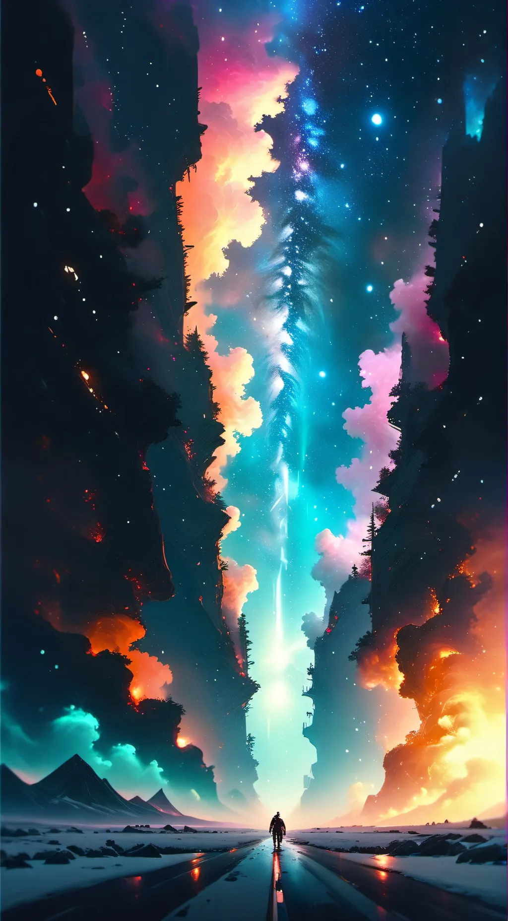 ai character: галактика background