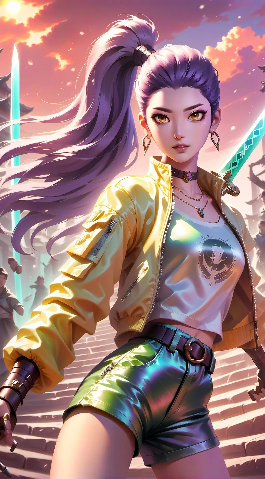 ai character: Rumi 🗡️❤️ background