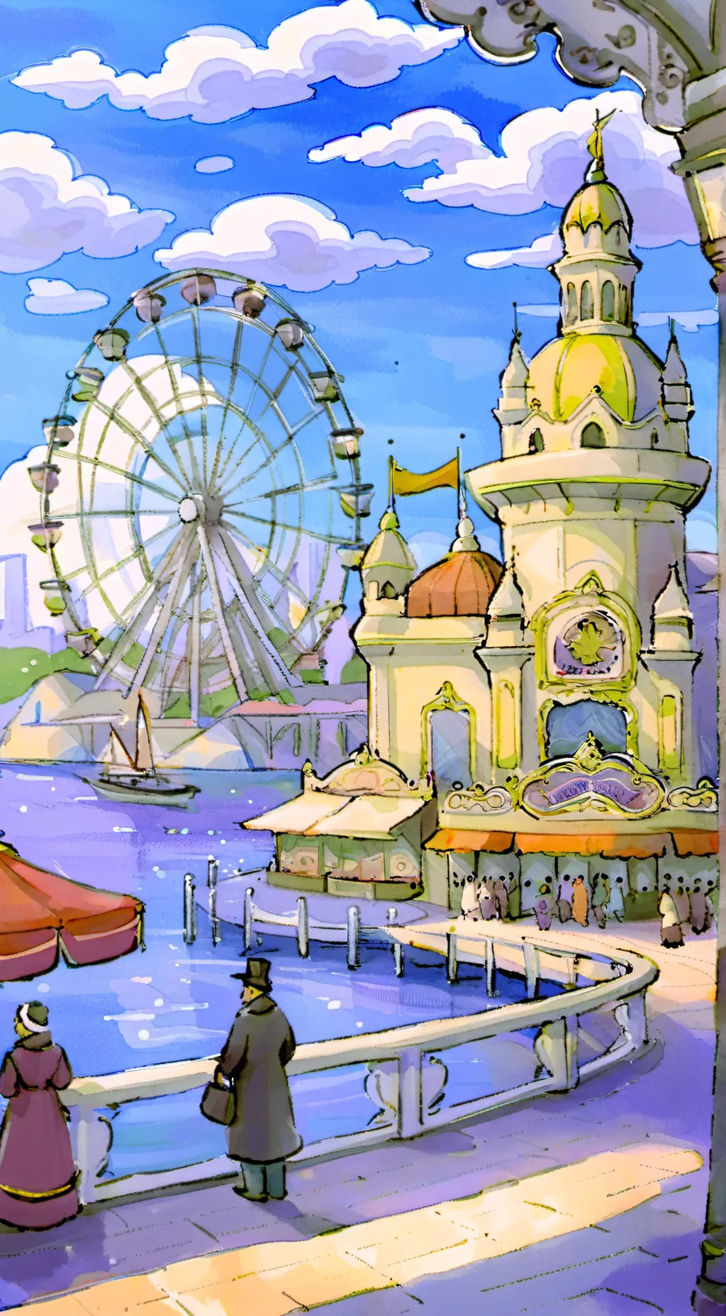 ai character: Kpdh luna park background