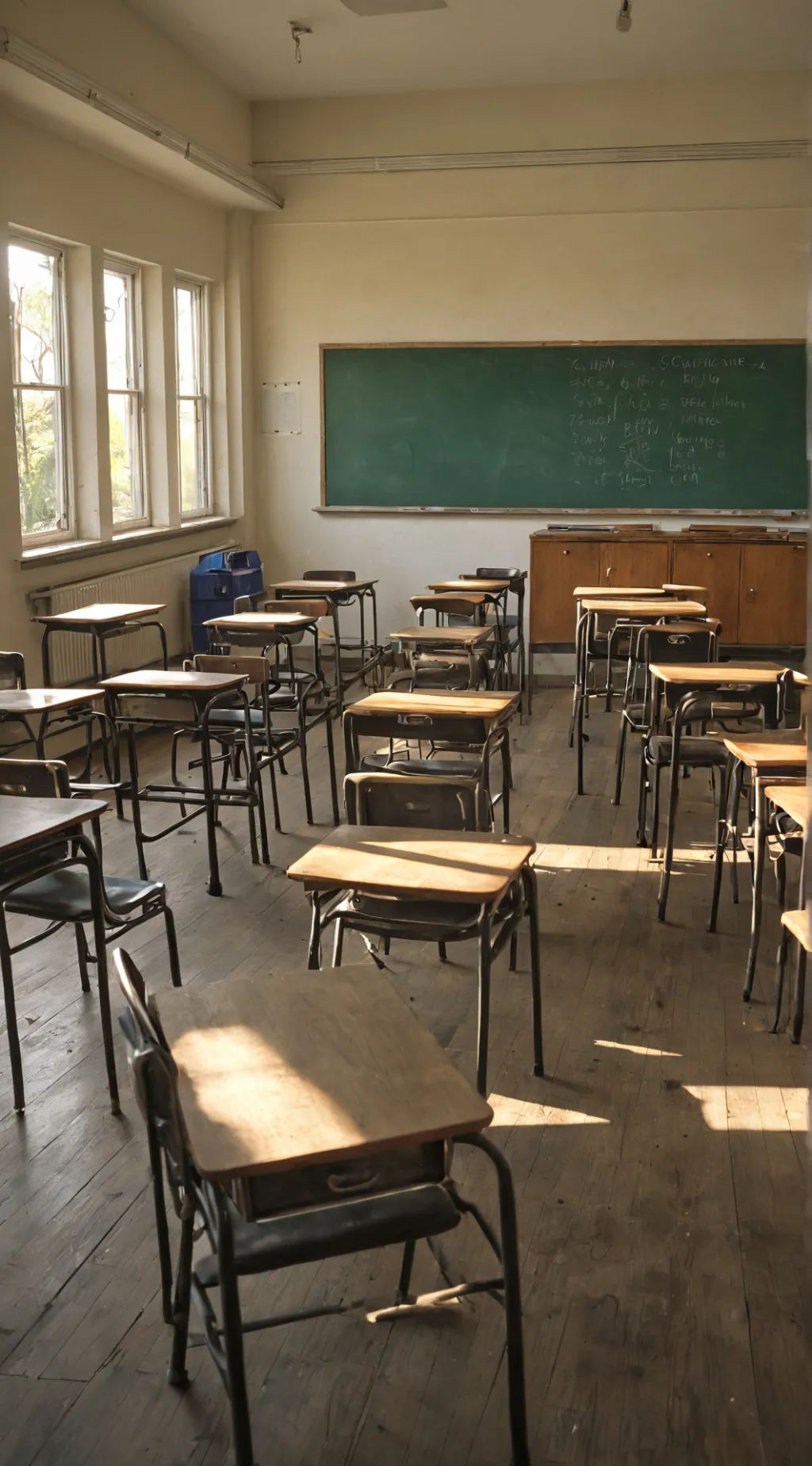 ai character: classroom background