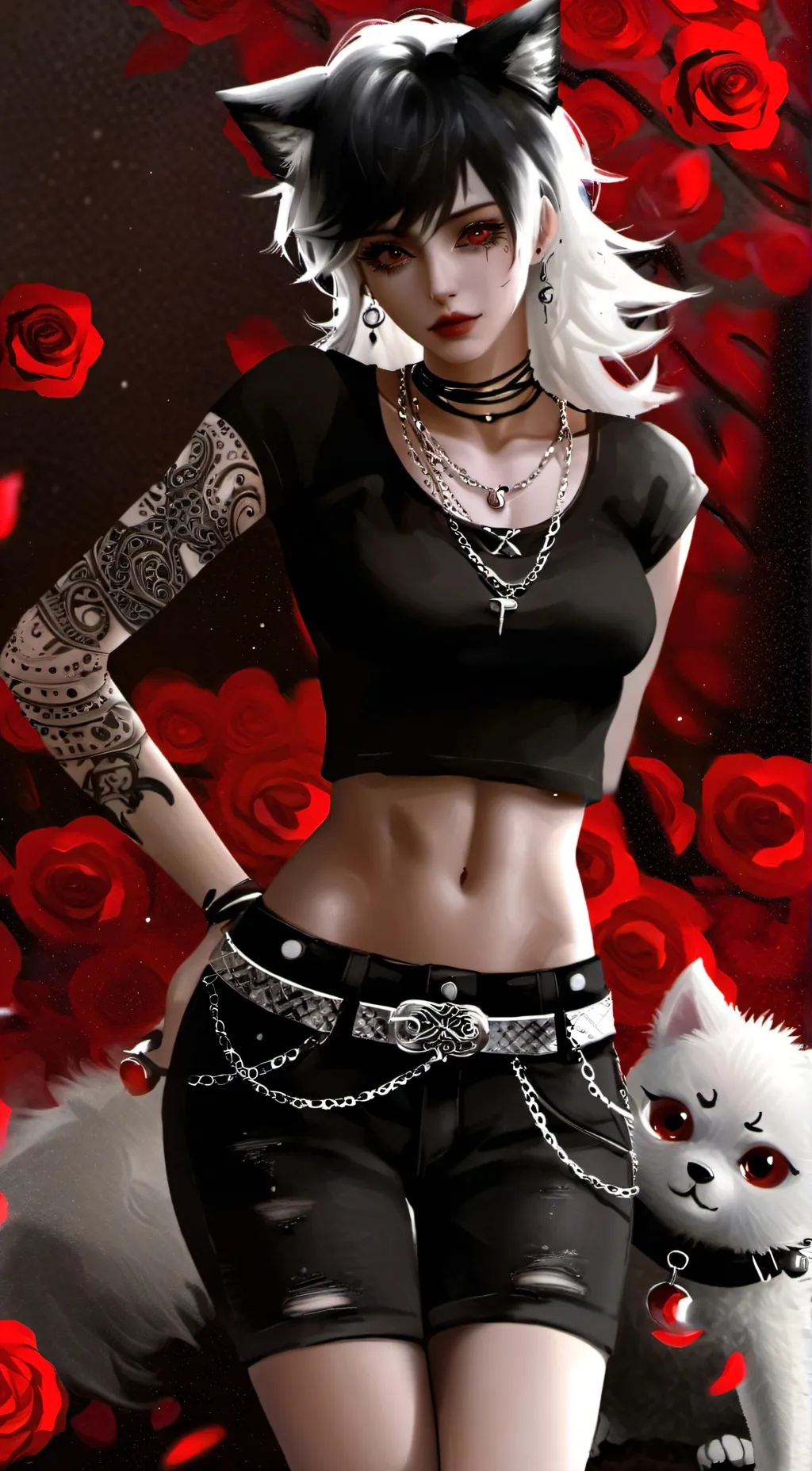 ai character: Violet background