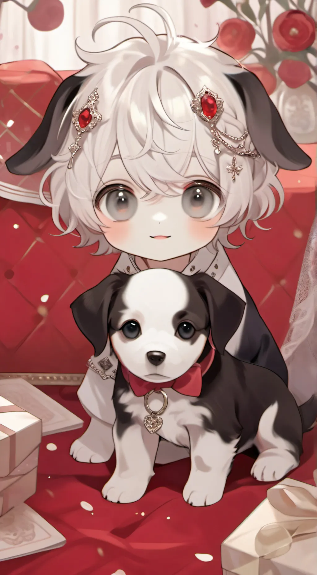 ai character: New puppy background