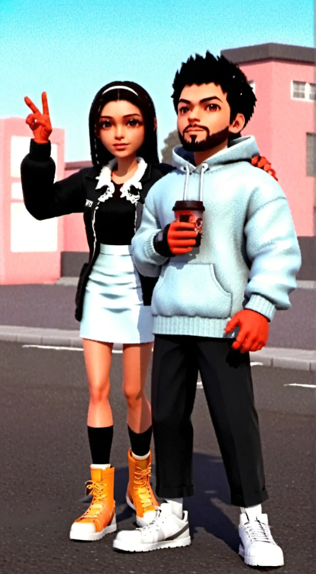 ai character: The couple
 Ha background