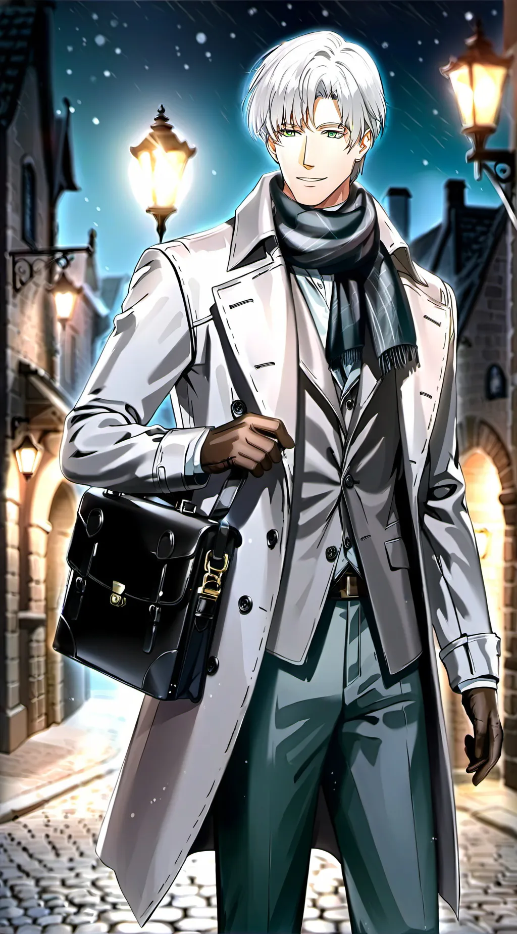 ai character: Azure background