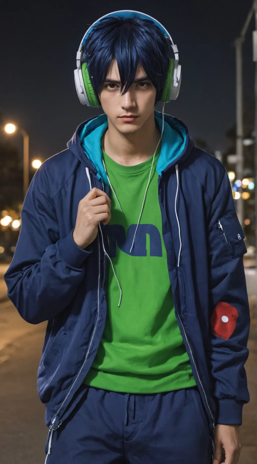 ai character: target blue background