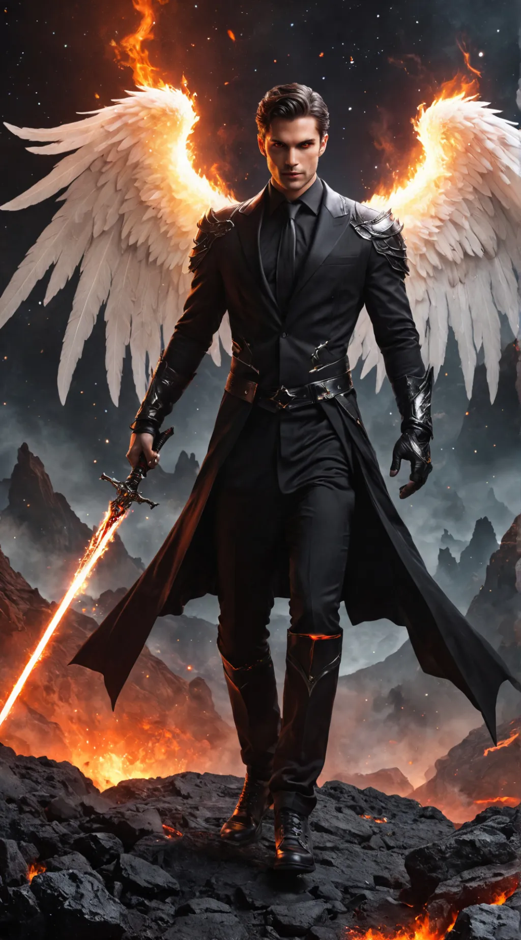 ai character: Lucifer  background