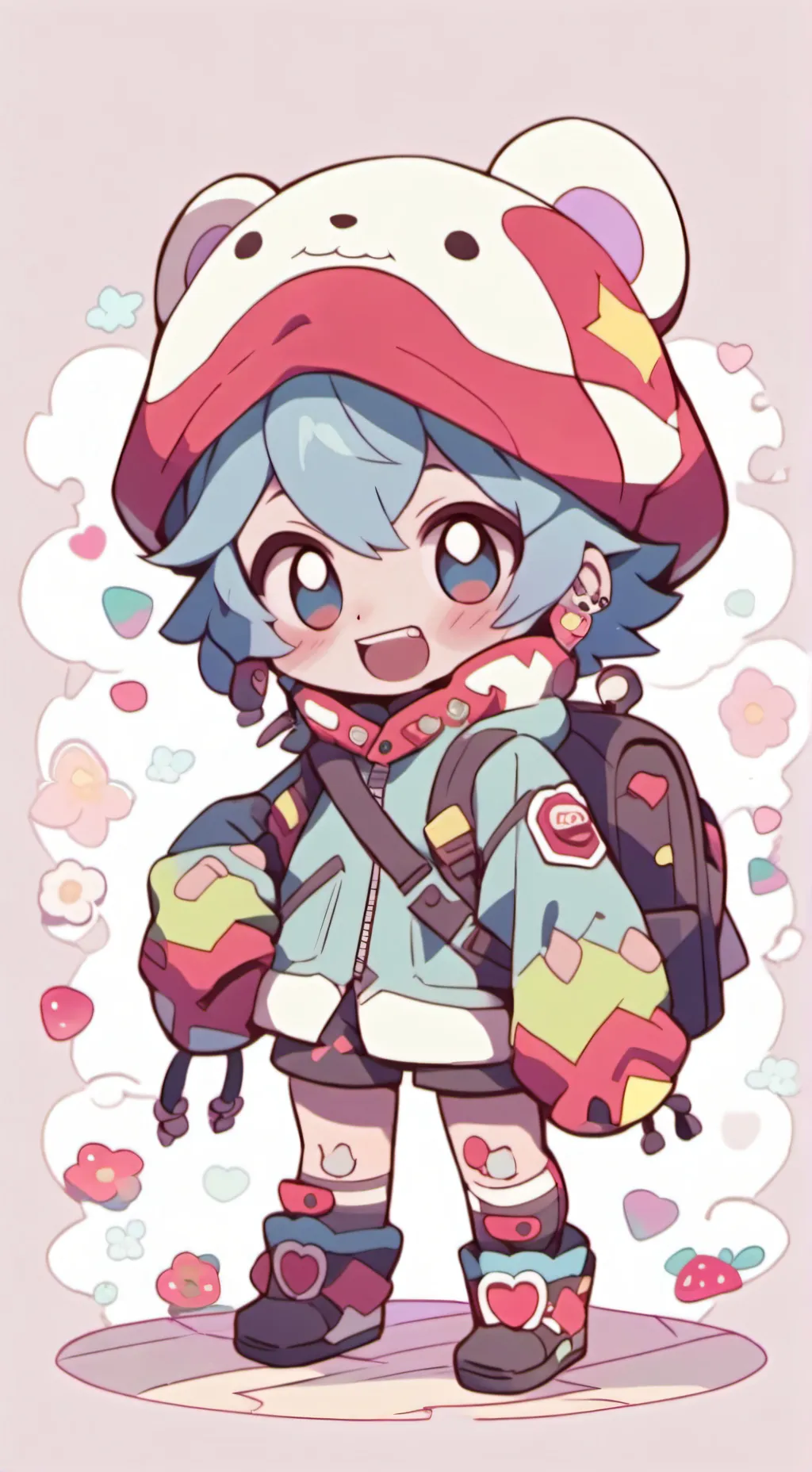 ai character: mha girl sleepover background